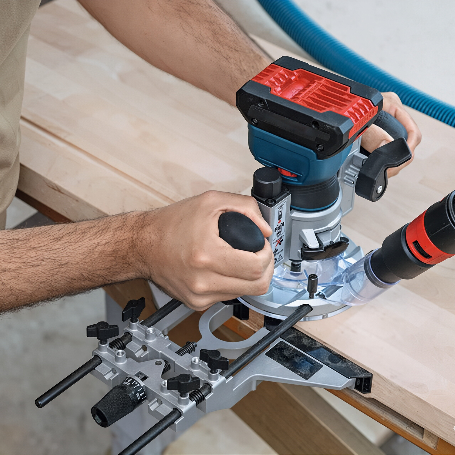 Cordless Trimmer with Dust Adapter – Lightweight, Balanced, Hands‑Free Spindle Lock