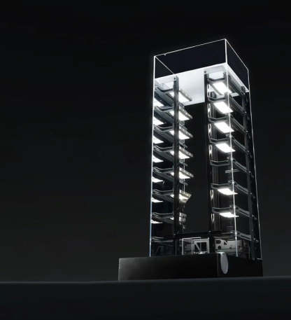 Smart Display Garage for 1:64 Scale Models – App-Controlled, 14 Slots, PRO Recognition Available