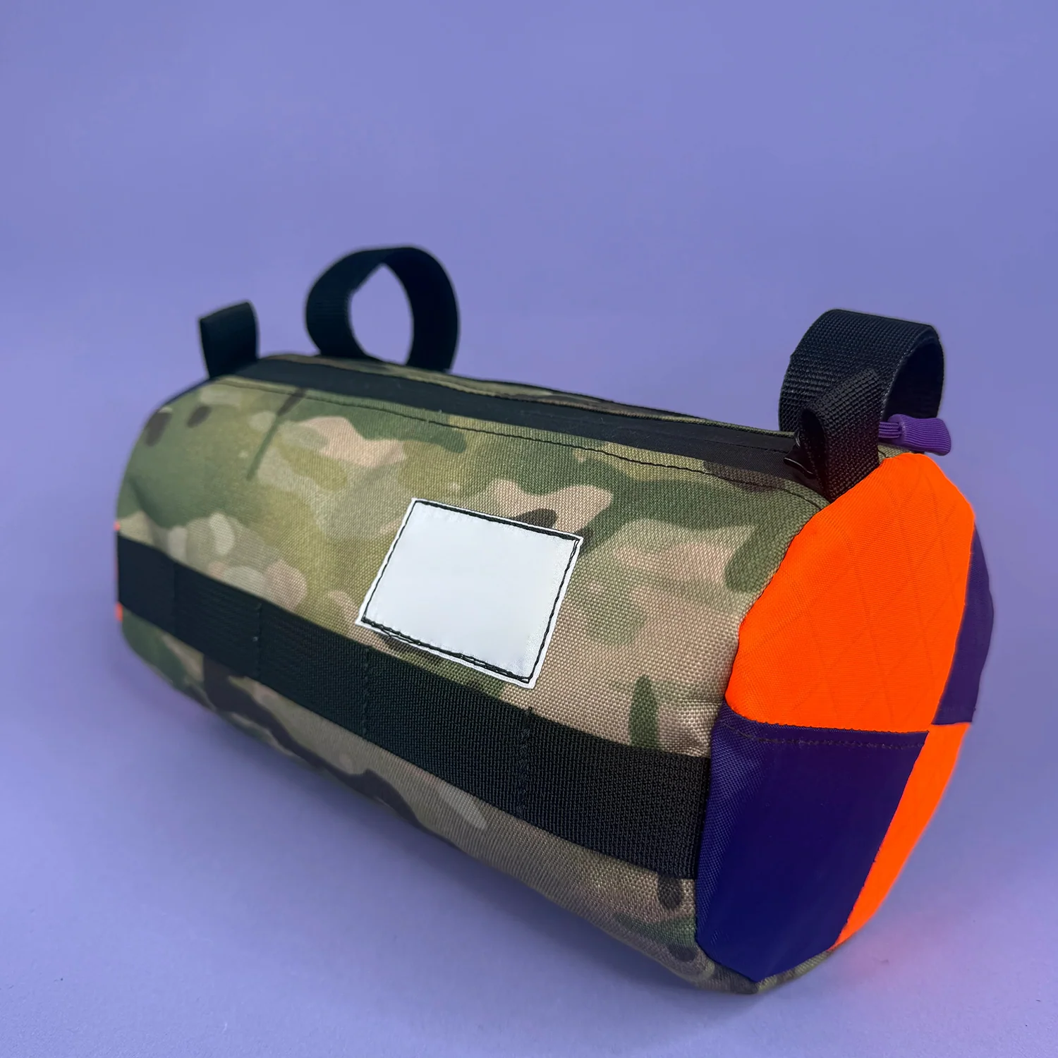 Bike Snack & Gear Storage System – Triangular Food Bag + Handlebar Roll Bag for Cycling Adventures