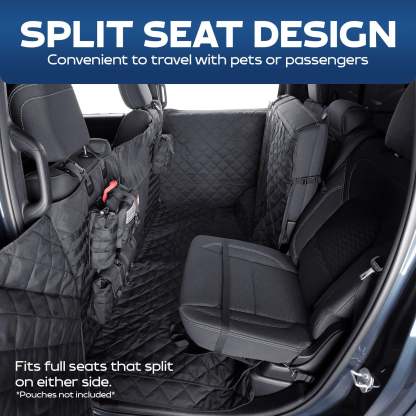 Crew Cab Truck Pet Seat Cover – Full Coverage, Fold‑Down Seat Compatible, Door Panel Protection