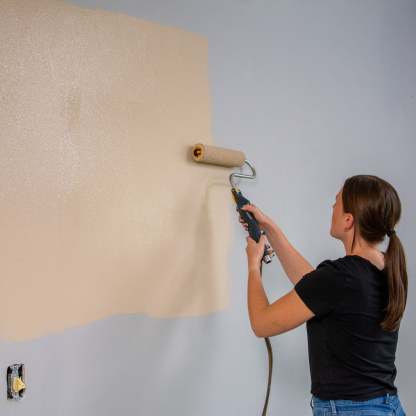 Electric Direct-Feed Paint Roller – Continuous Flow, 16ft Hose, Fits 1–5 Gallon Cans, for Walls & Ceilings
