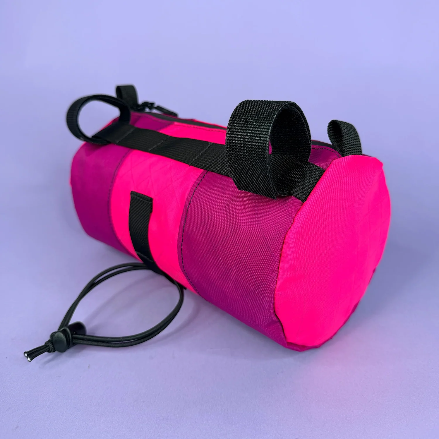 Bike Snack & Gear Storage System – Triangular Food Bag + Handlebar Roll Bag for Cycling Adventures
