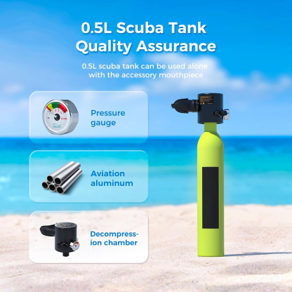 Mini diving tank with diving mask
