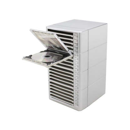 Stackable CD Storage Rack – One‑Touch Eject, Holds 20 Discs, Space‑Saving Design
