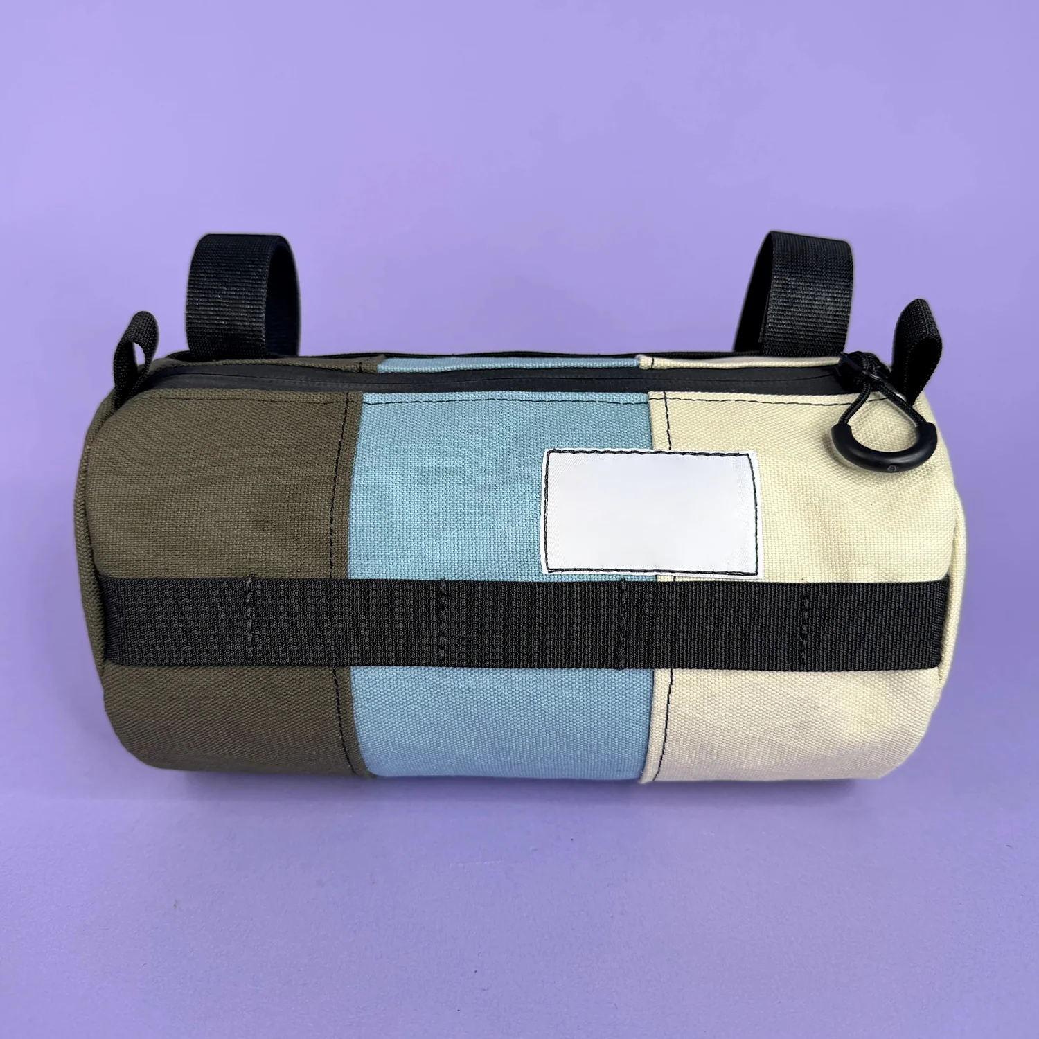 Bike Snack & Gear Storage System – Triangular Food Bag + Handlebar Roll Bag for Cycling Adventures