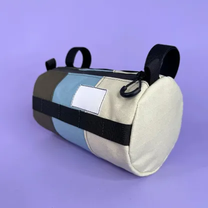 Bike Snack & Gear Storage System – Triangular Food Bag + Handlebar Roll Bag for Cycling Adventures