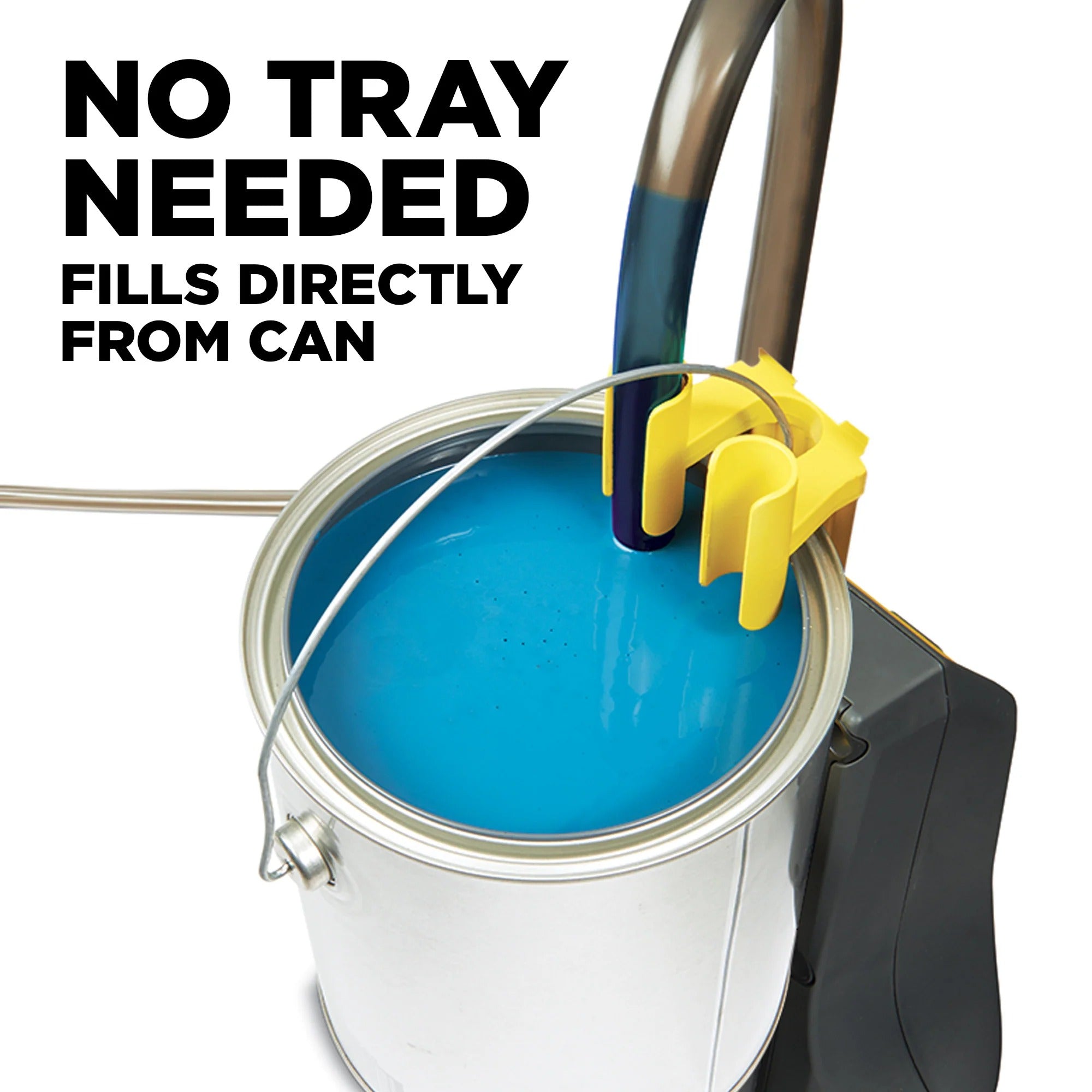 Electric Direct-Feed Paint Roller – Continuous Flow, 16ft Hose, Fits 1–5 Gallon Cans, for Walls & Ceilings