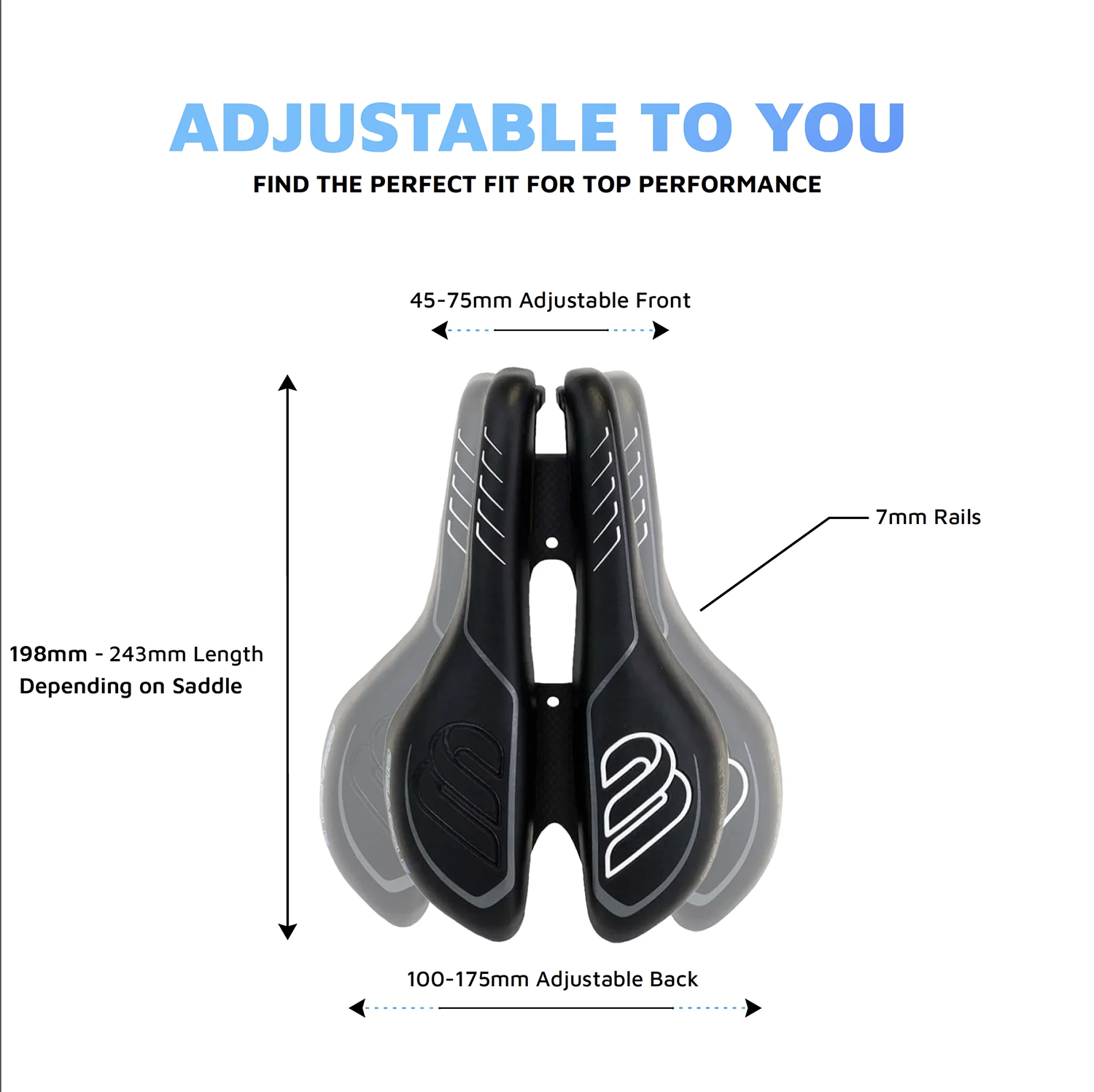Dual-Saddle Adjustable Bike Seat – Split Design for Pressure Relief, Custom Width & Angle
