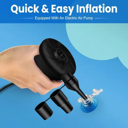 Motorized Pool Float with Canopy – Dual Motors, 60‑Minute Runtime, 300lb Capacity, Cup Holder & Phone Stand