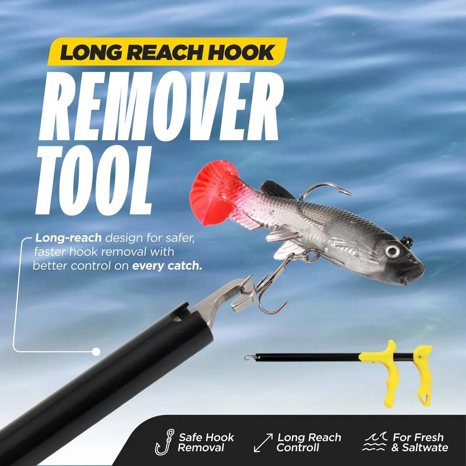 Long Handle Fish Hook Remover – Safe, Fast Hook Removal for Catch & Release