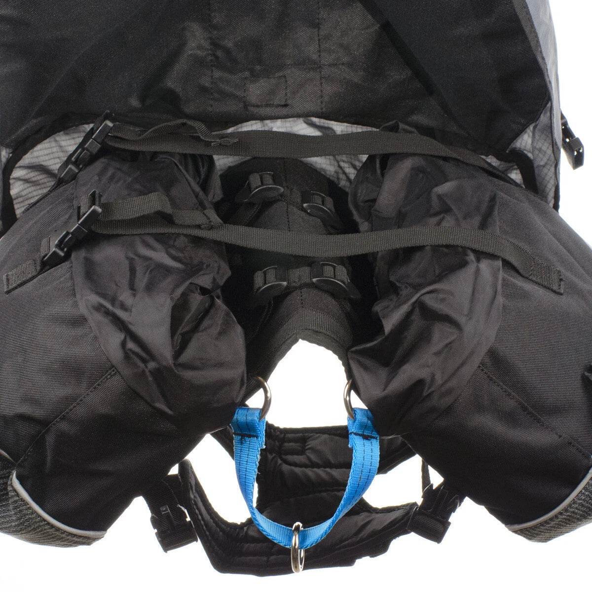 Adjustable Dog Backpack – Roll‑Top Pockets, Rain Cover, Aramid‑Reinforced, Rear Leash Attachment