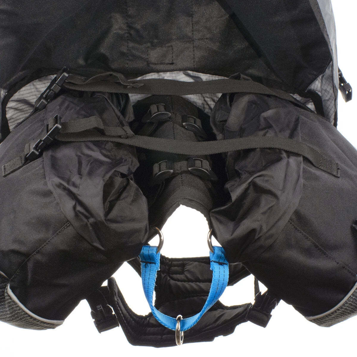 Adjustable Dog Backpack – Roll‑Top Pockets, Rain Cover, Aramid‑Reinforced, Rear Leash Attachment