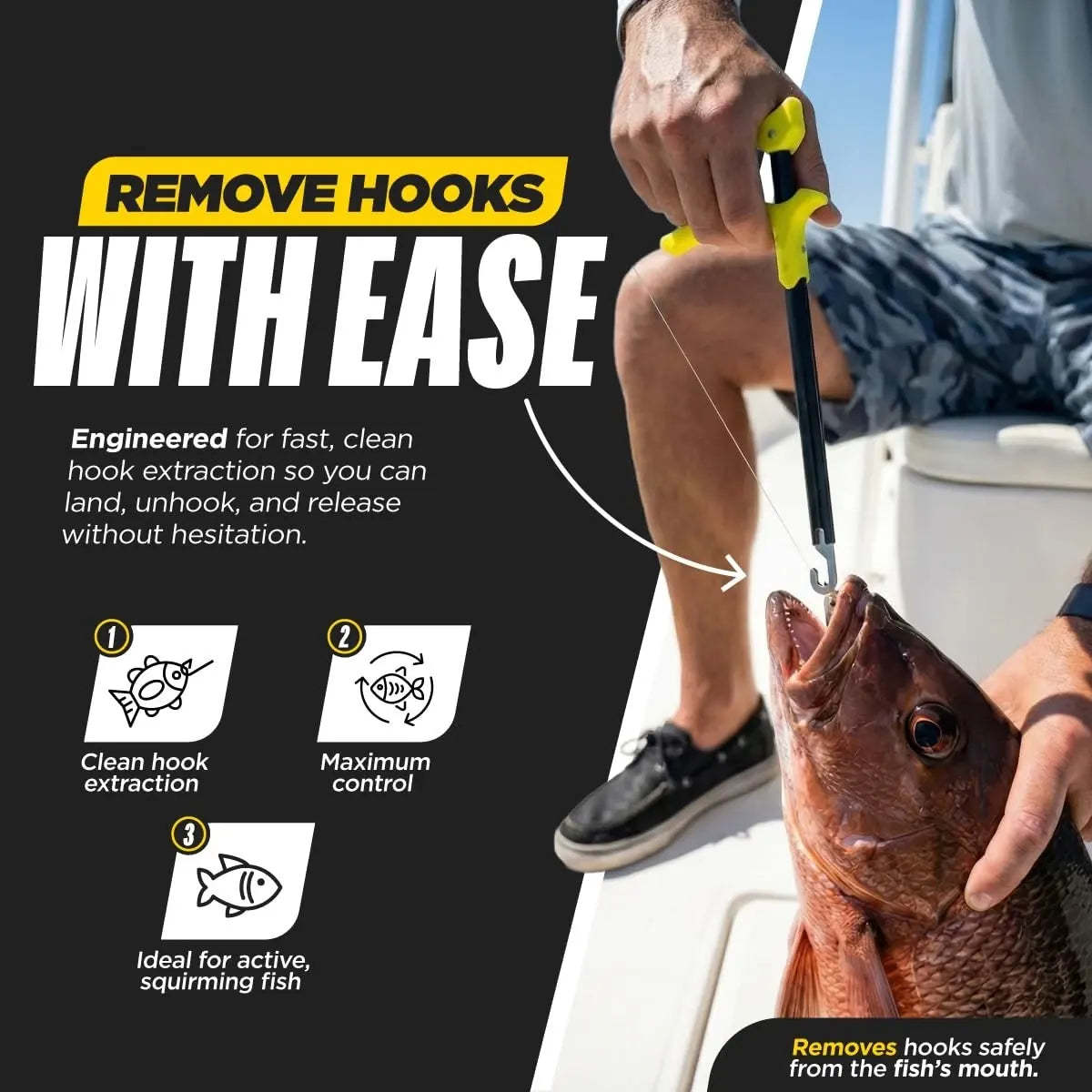 Long Handle Fish Hook Remover – Safe, Fast Hook Removal for Catch & Release
