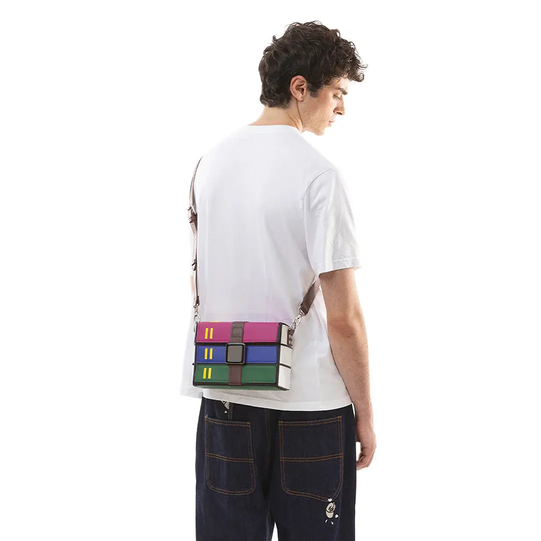 Archive Messenger Bag – 100% Vegan Leather, Magnetic Closure, Adjustable Strap