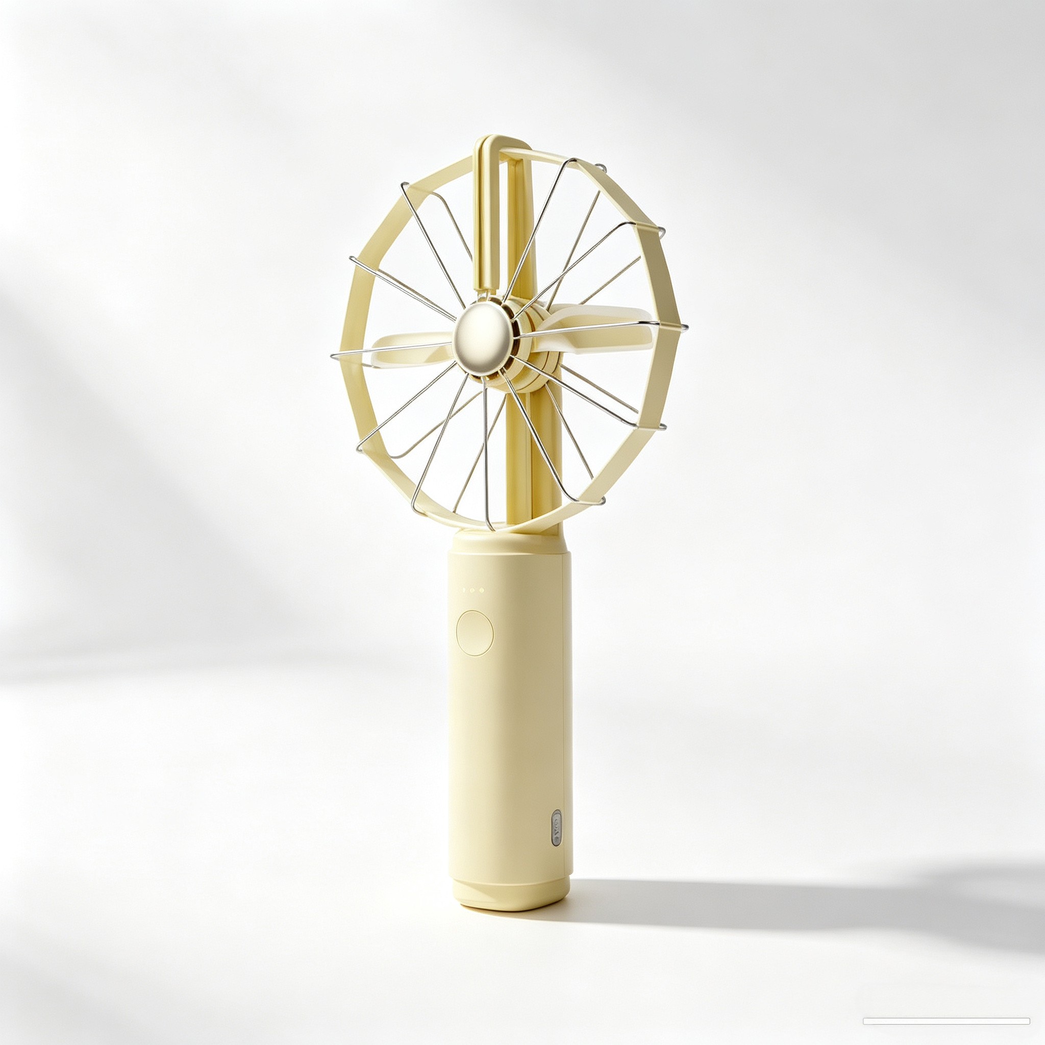 Foldable Mini Handheld Fan with Large Airflow Coverage, 5000mAh Battery & Portable Pocket Design