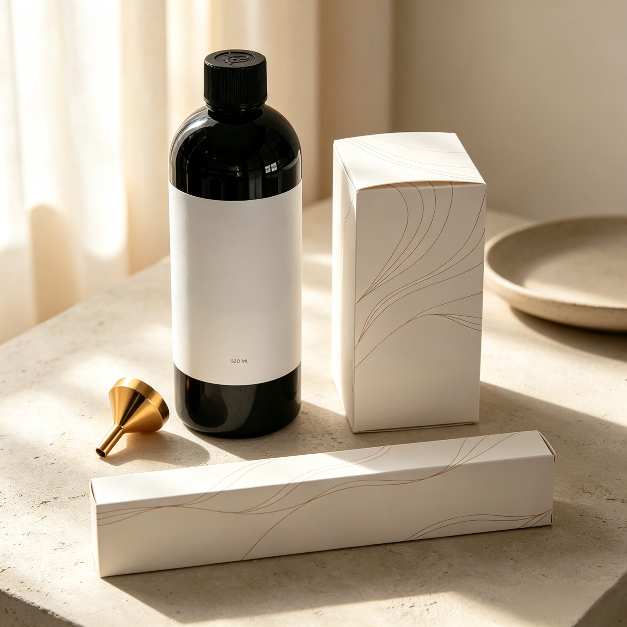 Refillable Oil Candle Set with Smokeless Flame, Reusable Wicks & Elegant Glass Vase