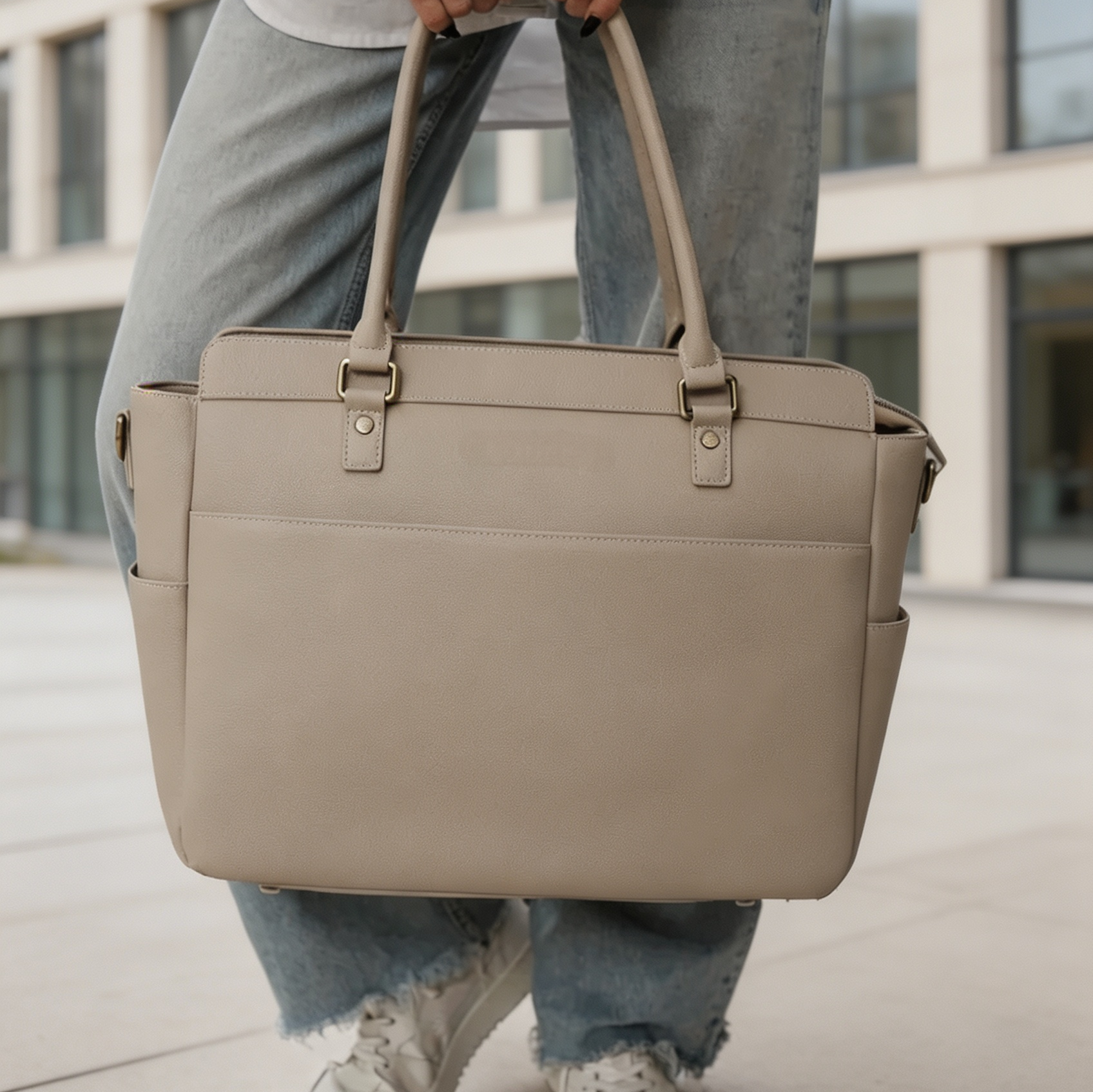 Camera Handbag with Protective Compartments, 16" Laptop Storage & Water-Repellent Design