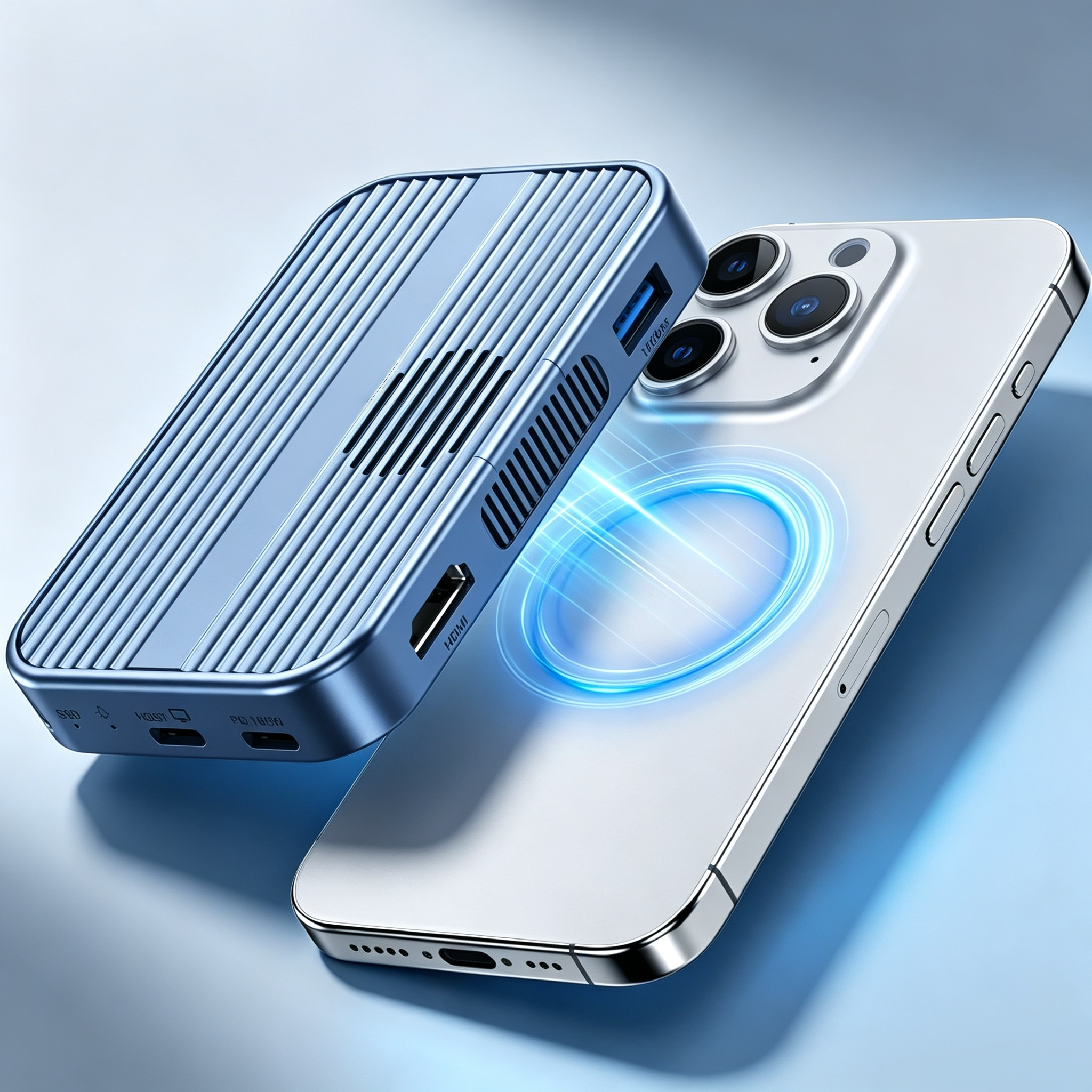 Portable Magnetic SSD Docking Station with 10Gbps High-Speed Transfer, USB-C Expansion Hub & External Storage Solution