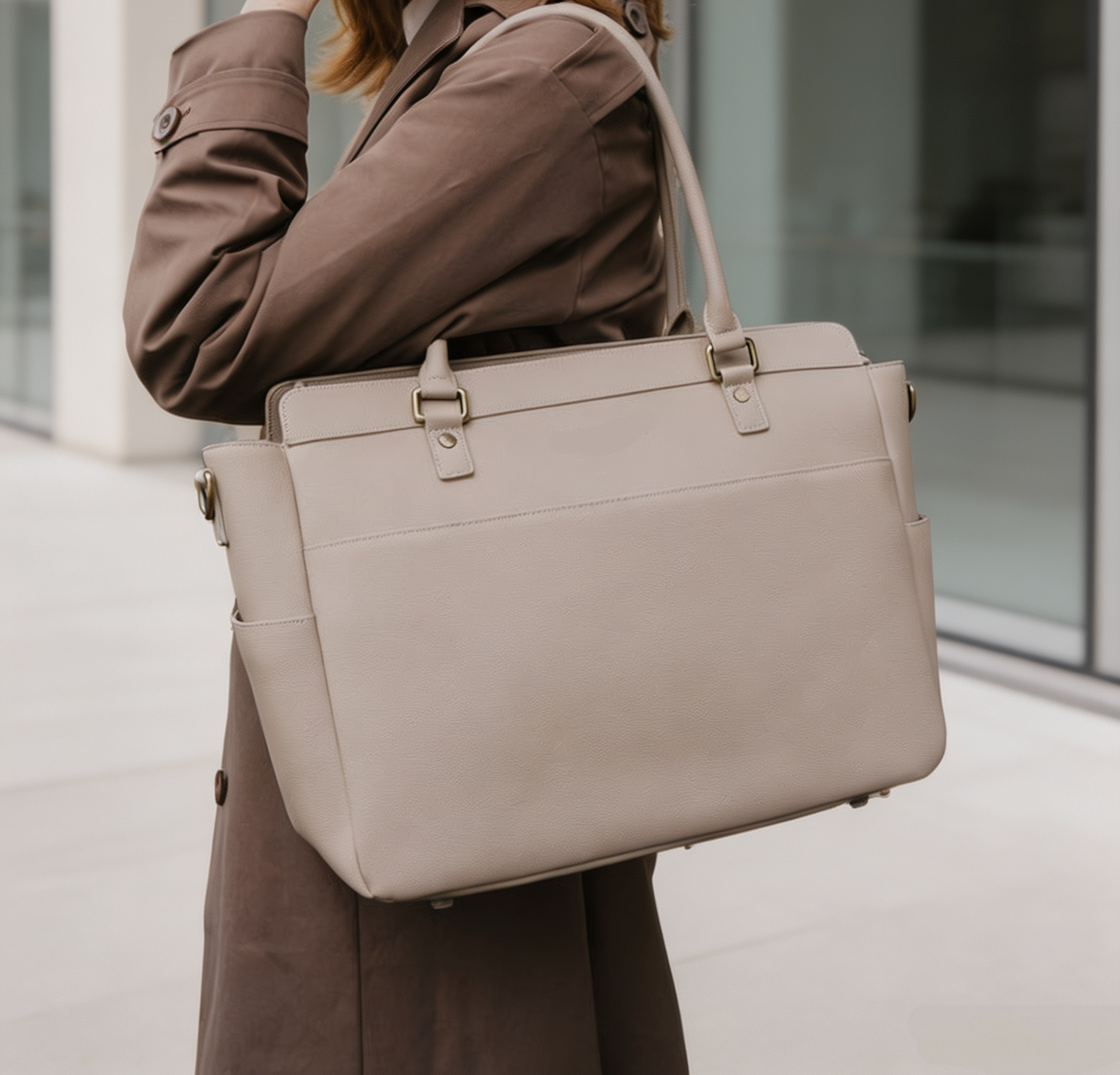 Camera Handbag with Protective Compartments, 16" Laptop Storage & Water-Repellent Design