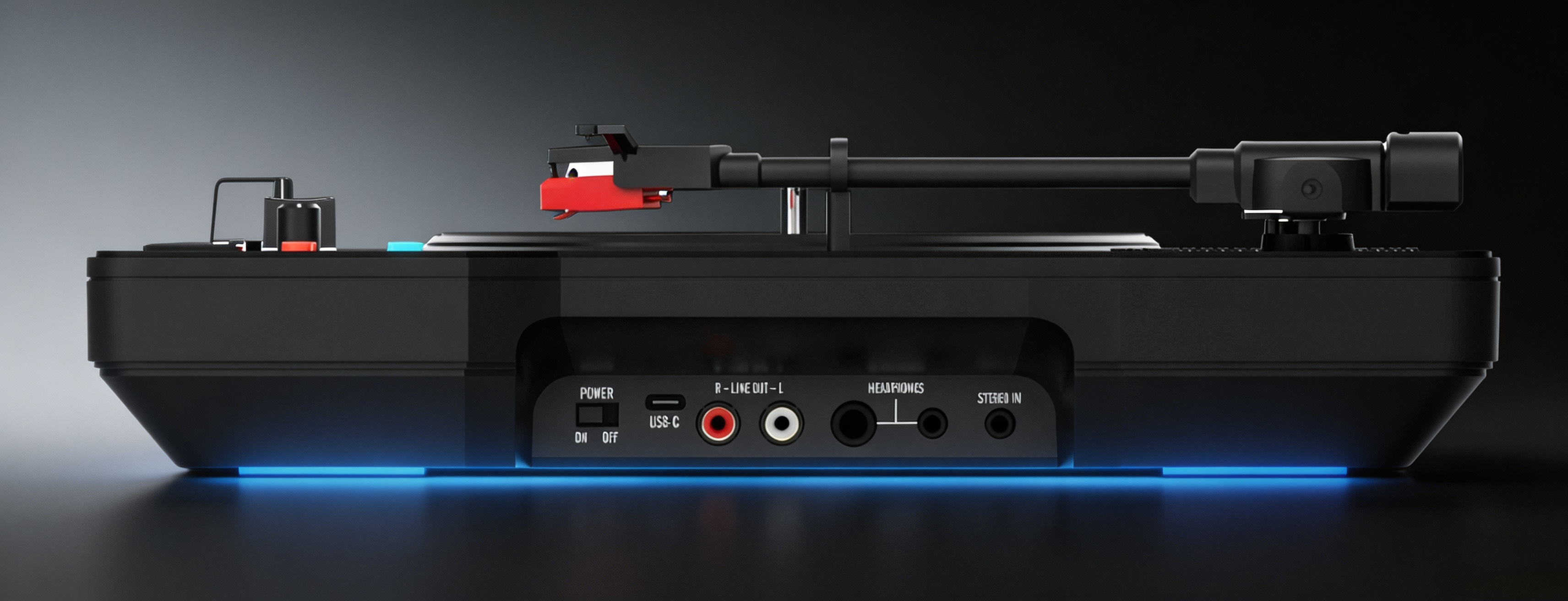 Portable Scratch Turntable with Built-In Speaker, Bluetooth, Rechargeable Battery & USB Recording