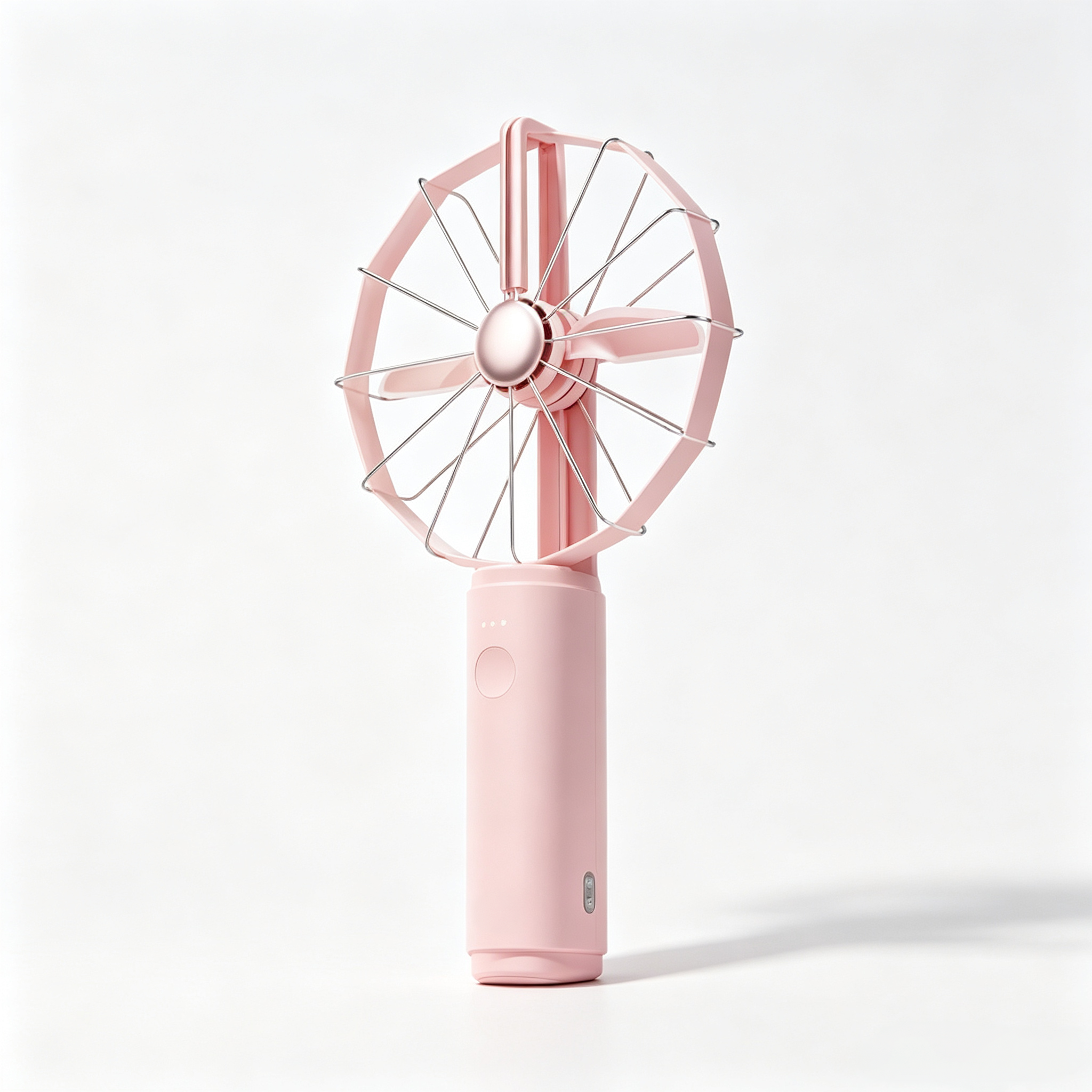 Foldable Mini Handheld Fan with Large Airflow Coverage, 5000mAh Battery & Portable Pocket Design