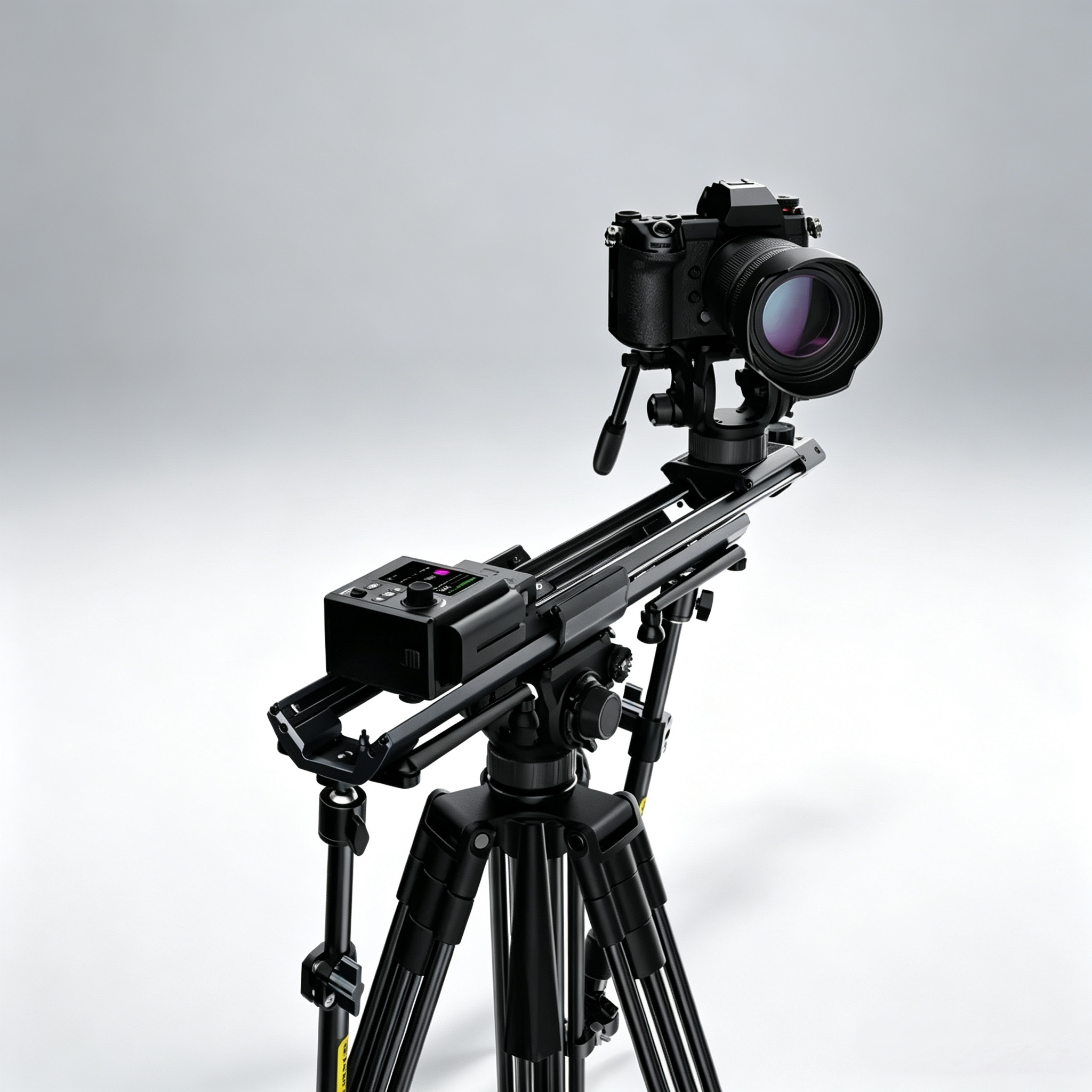Motorized Camera Slider with Double-Distance Track, Silent Motion Control & Time-Lapse Shooting System