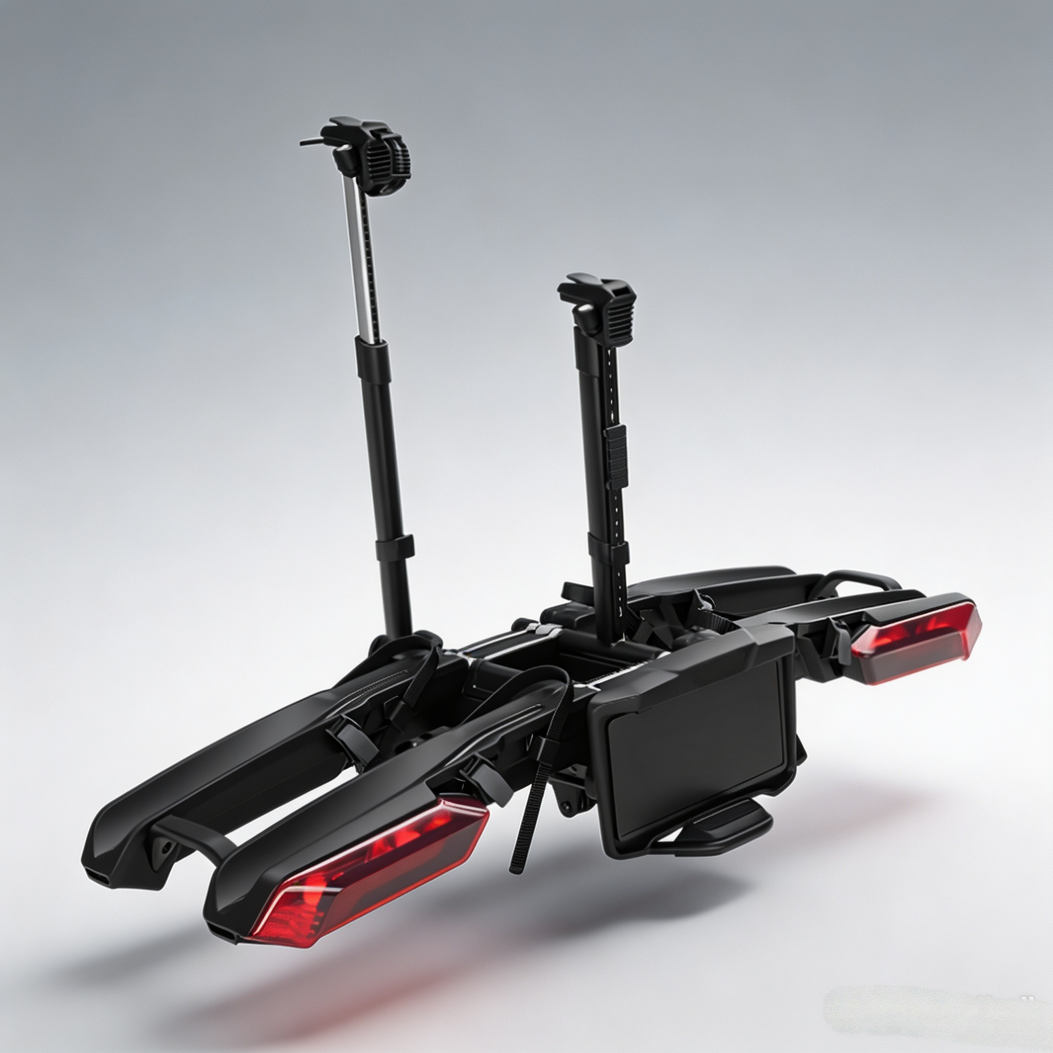 Premium Foldable Hitch Bike Rack with Integrated Lights & Easy E-Bike Transport
