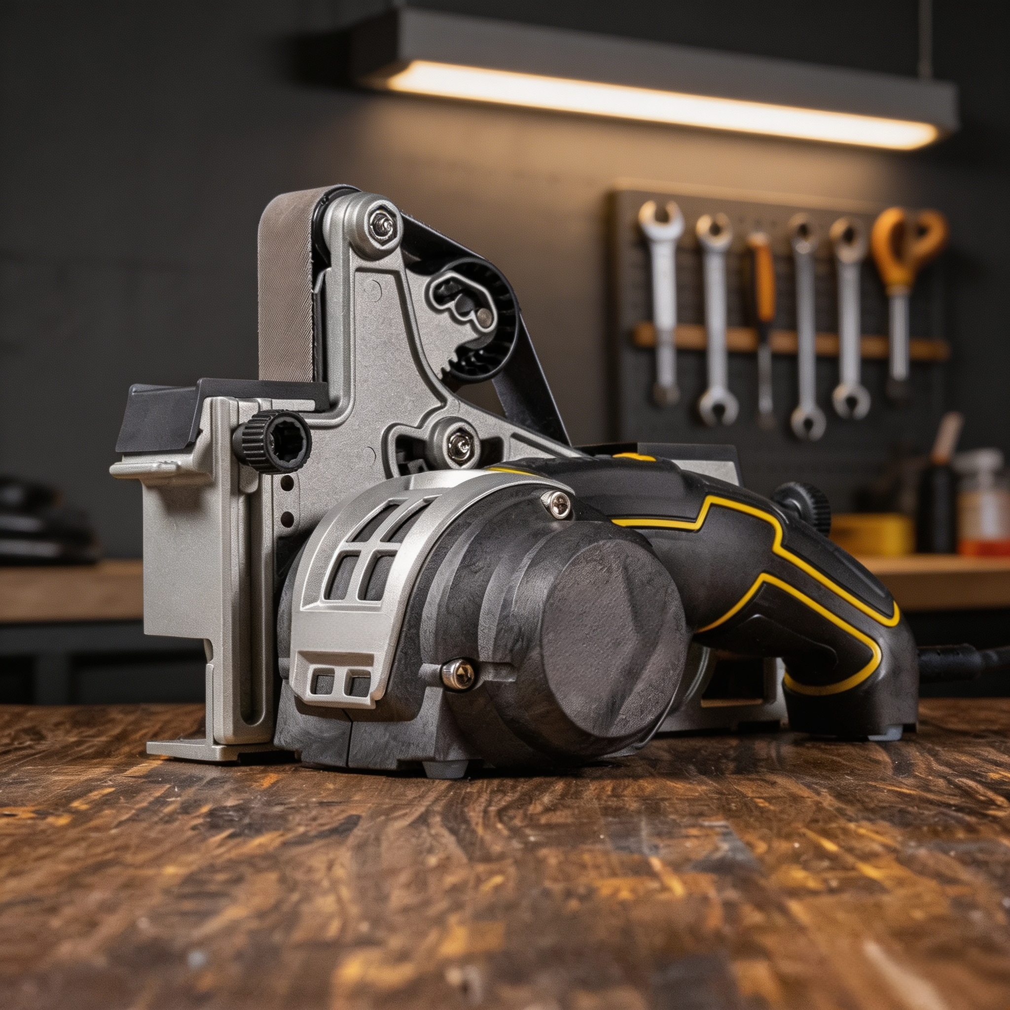 Professional Electric Knife & Tool Sharpening System with Adjustable Angles, 7-Speed Control & Flexible Belt Technology