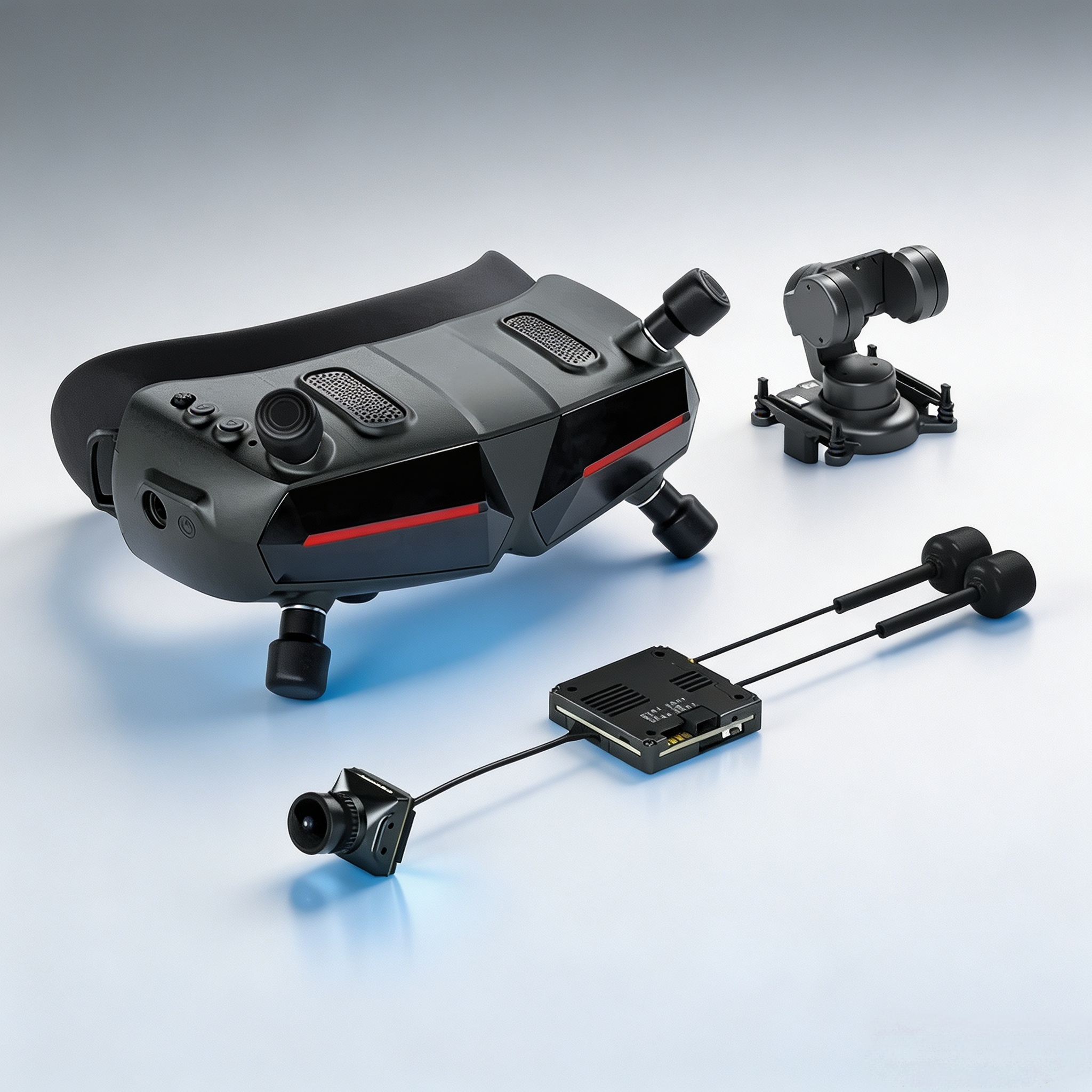 FPV Head Tracking System with 3-Axis Gimbal, Immersive Camera Control & Real-Time Flight Experience