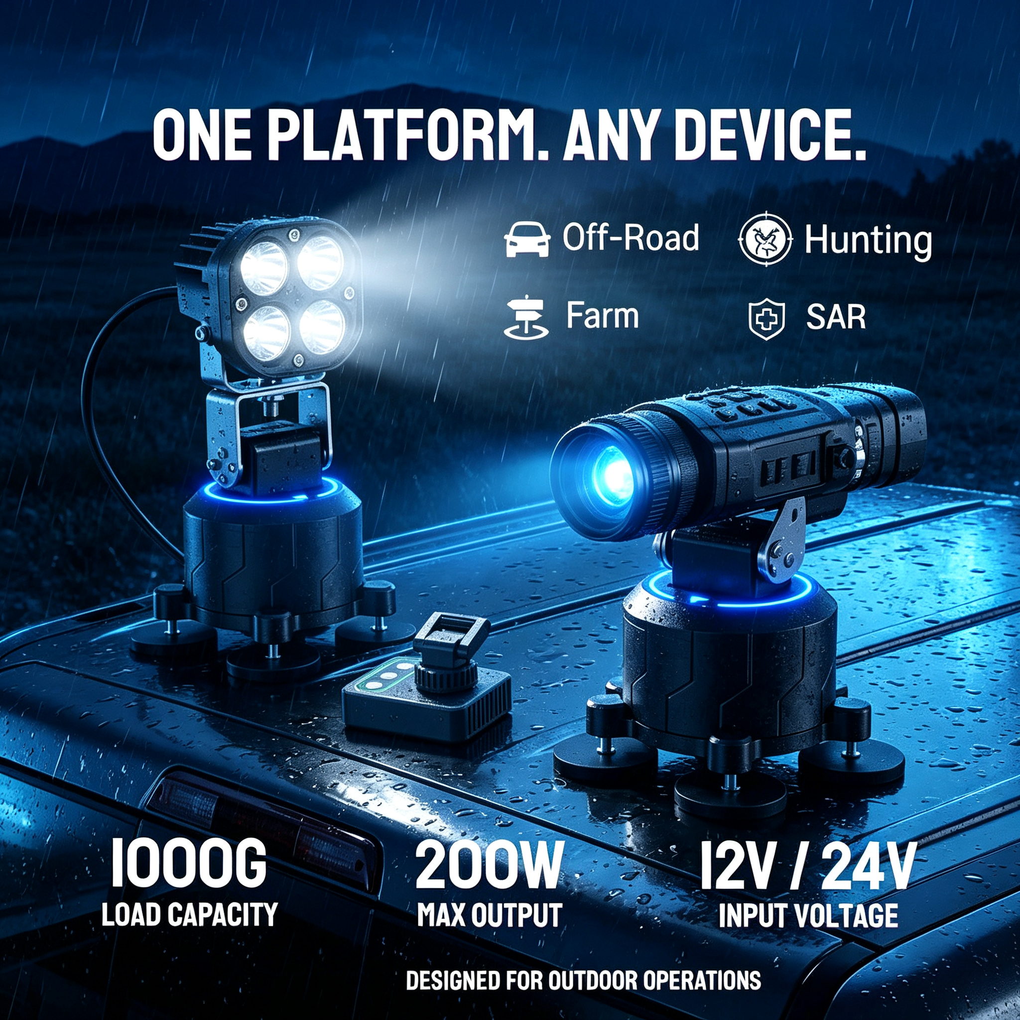 180W Remote Control Spotlight System