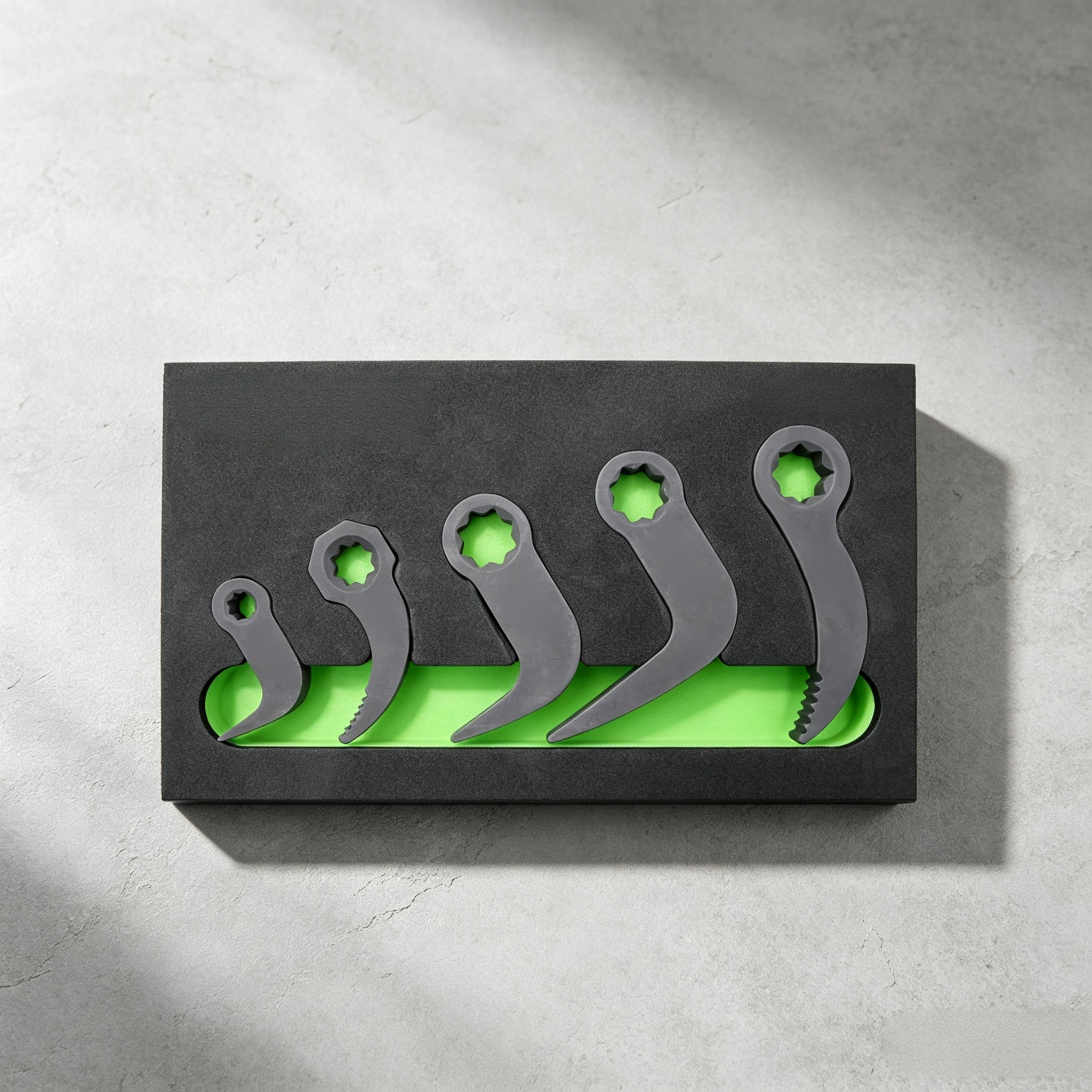 5-Piece Ratchet Pry Bar Attachment Set with 8-Point Indexing, Angled Pry Heads & Versatile Leverage
