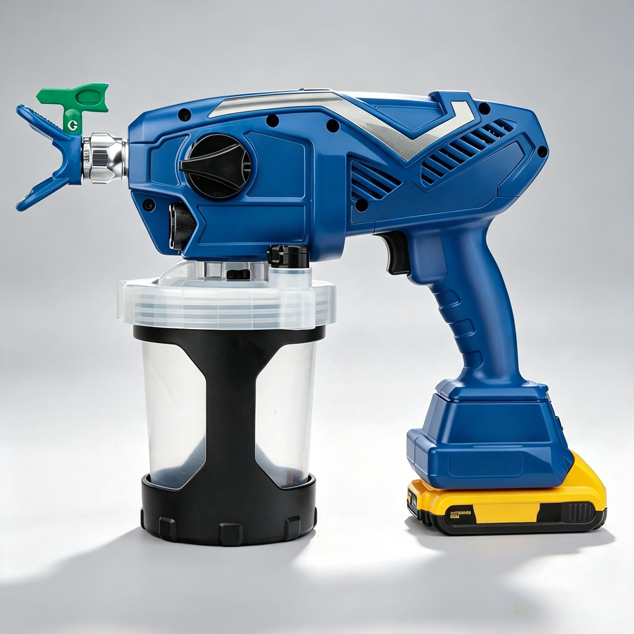 Cordless Airless Paint Sprayer – Dual Lithium Batteries, Anti‑Splatter, for Cabinets & Trim