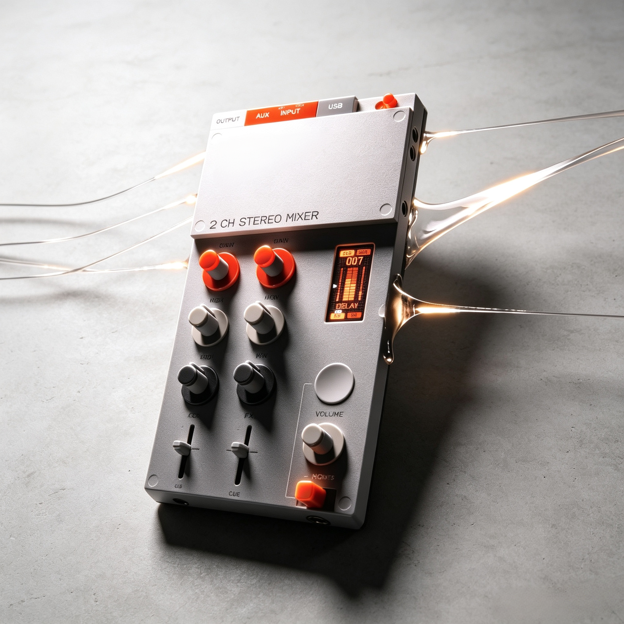 Portable 2-Channel Audio Mixer & FX Processor with USB-C Audio Interface, Live Performance Effects & Compact Design