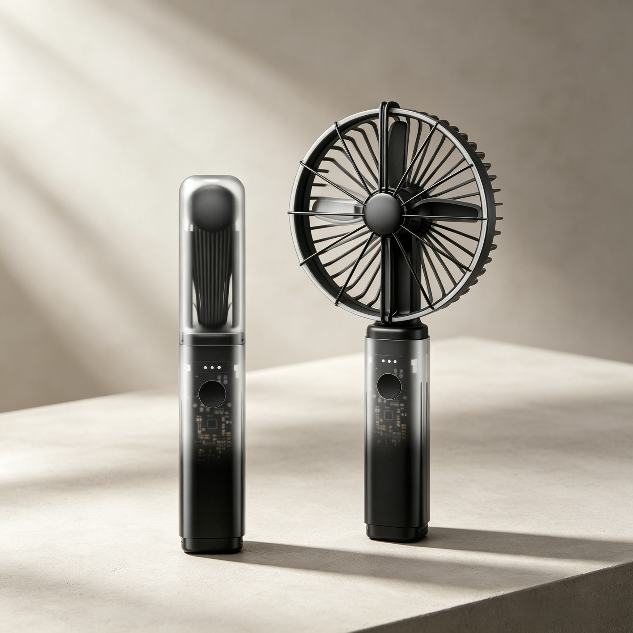 Foldable Mini Handheld Fan with Large Airflow Coverage, 5000mAh Battery & Portable Pocket Design
