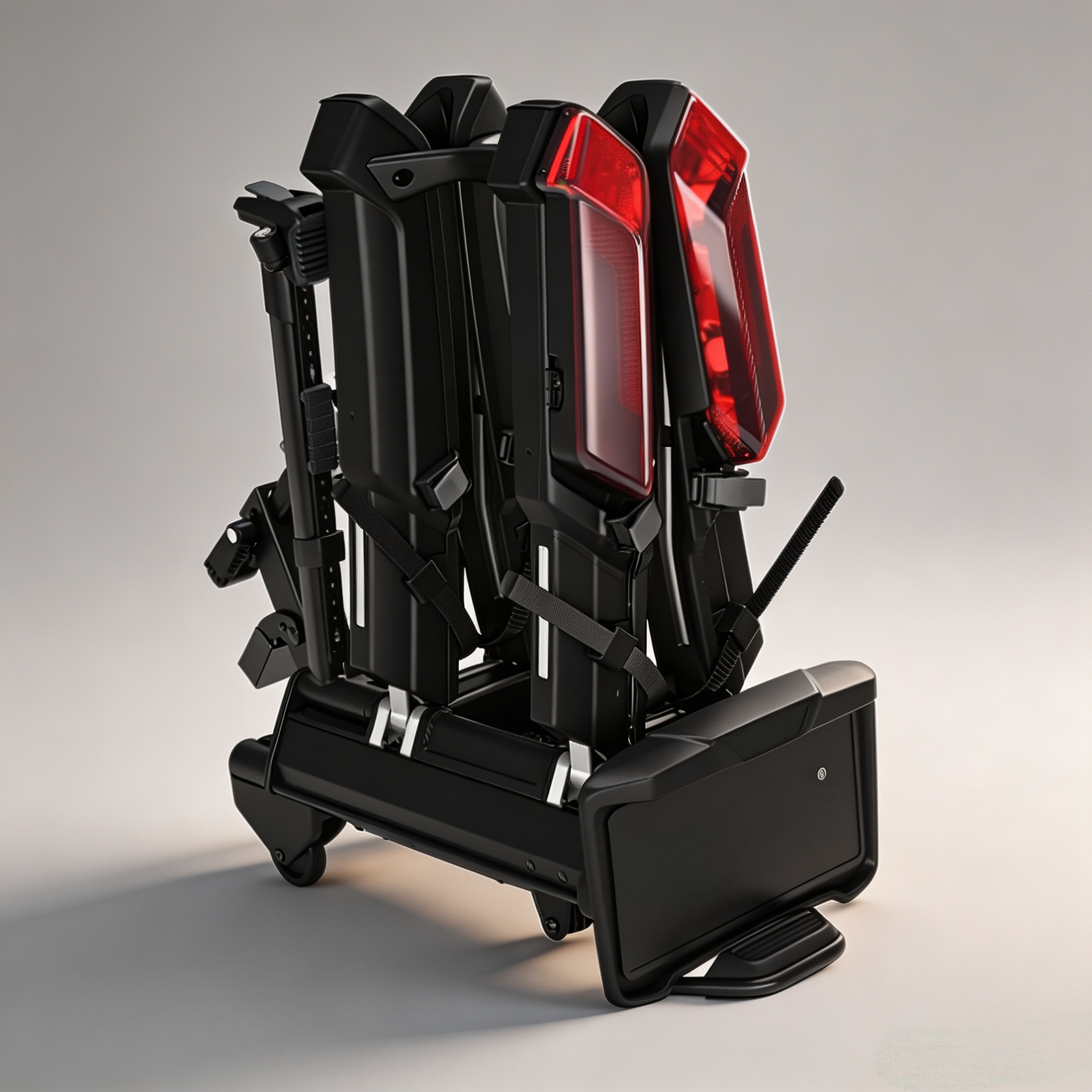 Premium Foldable Hitch Bike Rack with Integrated Lights & Easy E-Bike Transport