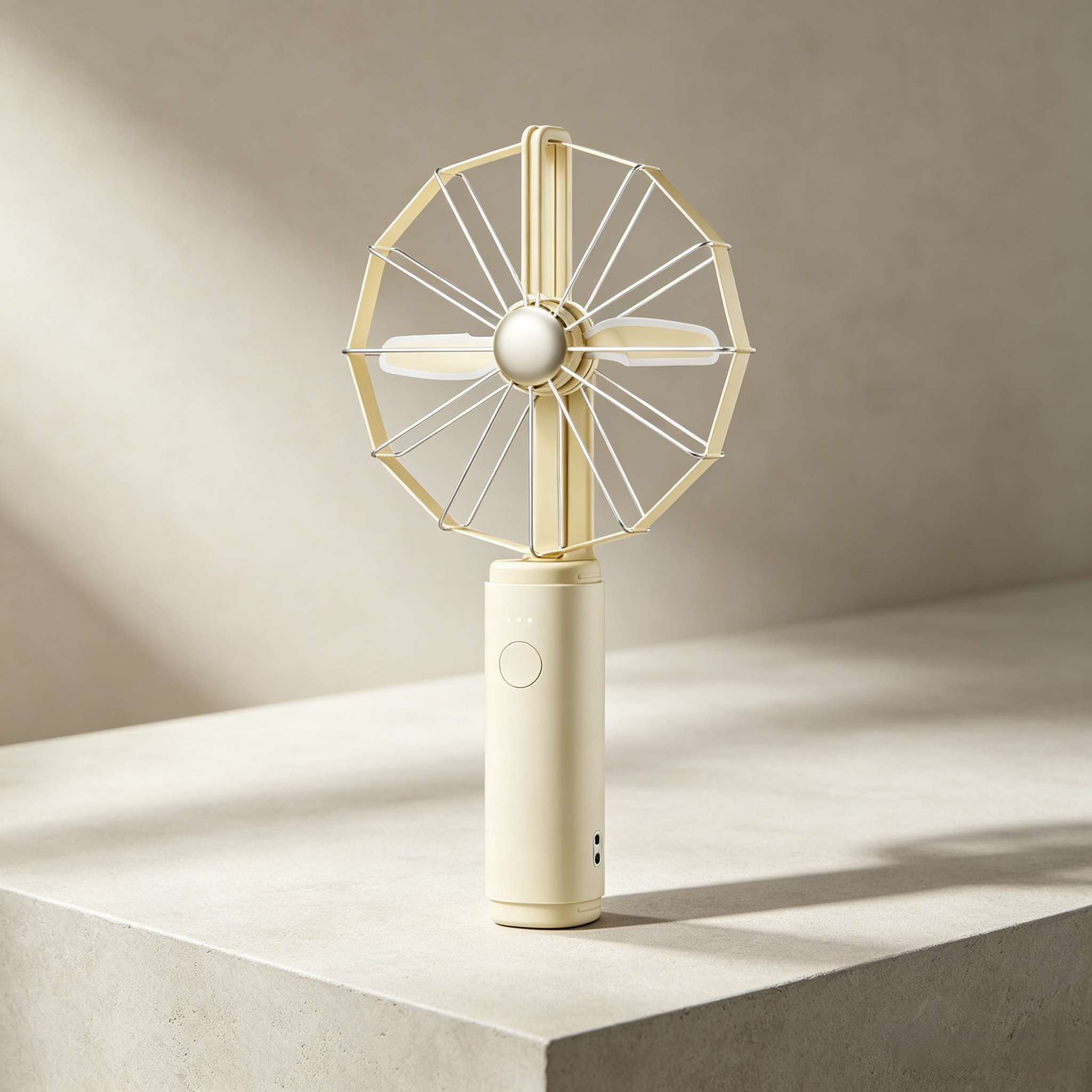 Foldable Mini Handheld Fan with Large Airflow Coverage, 5000mAh Battery & Portable Pocket Design
