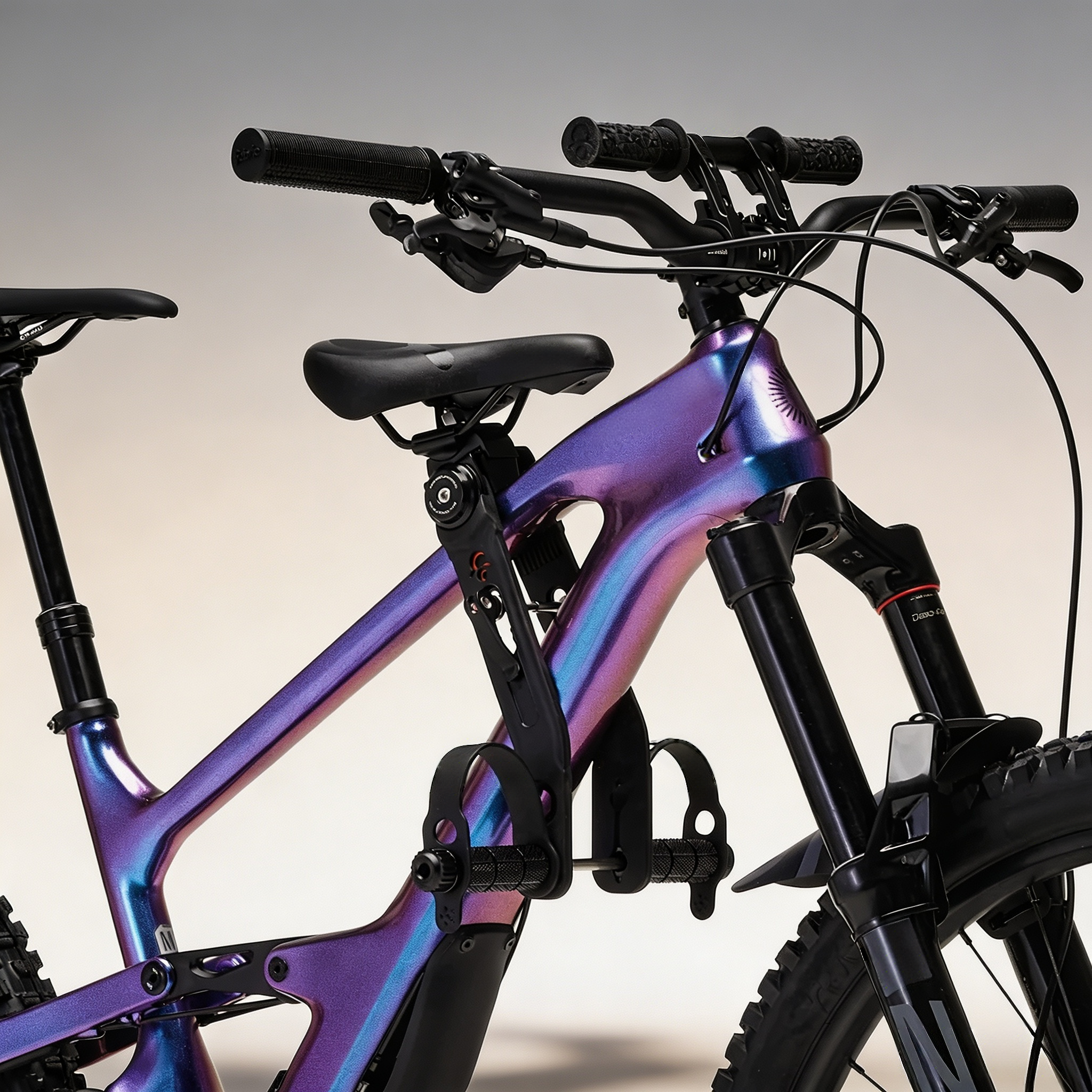 Front-Mounted Child Bike Seat with Kids Handlebars for Family Mountain Biking Adventures