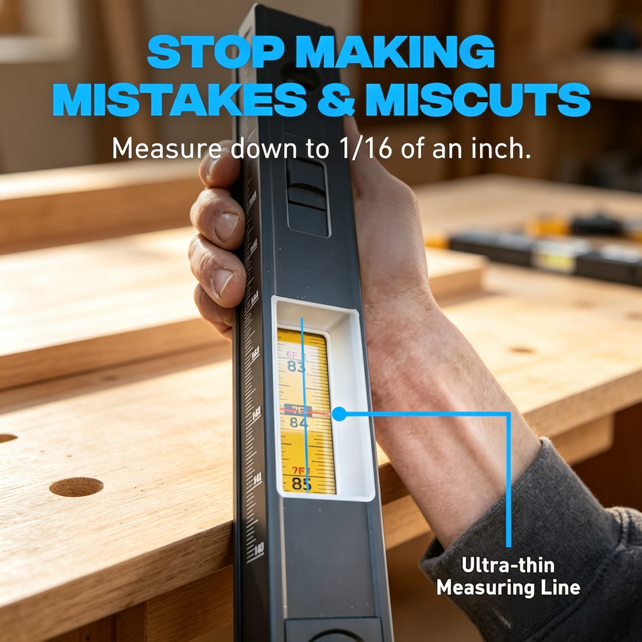 Extendable Aluminum Level Tool with 53"-96" Measuring Range, 5 Vials & Precision Alignment System