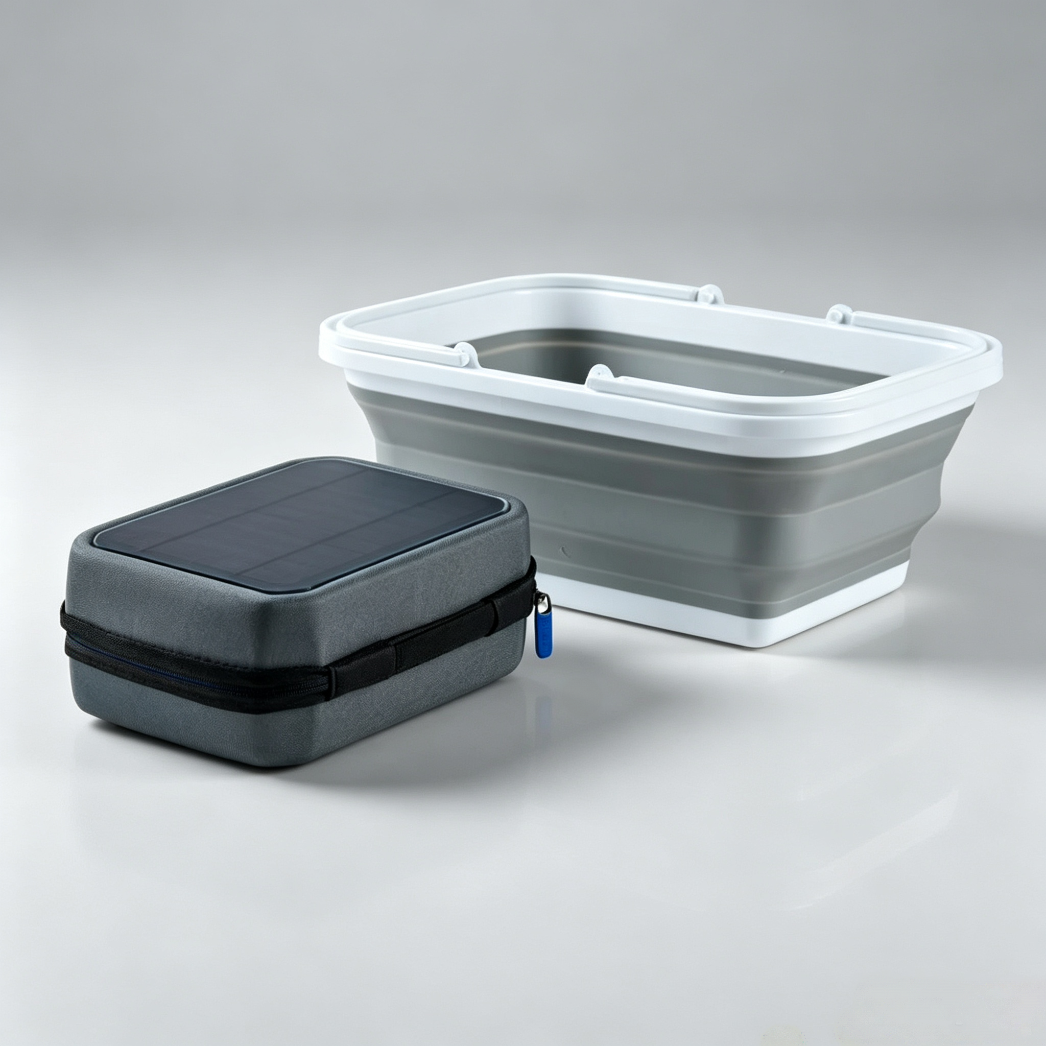 Portable Solar Water Purifier & Handwashing Station with Collapsible Sink, Outdoor Shower & Off-Grid Water System for Camping, RV and Adventure Travel