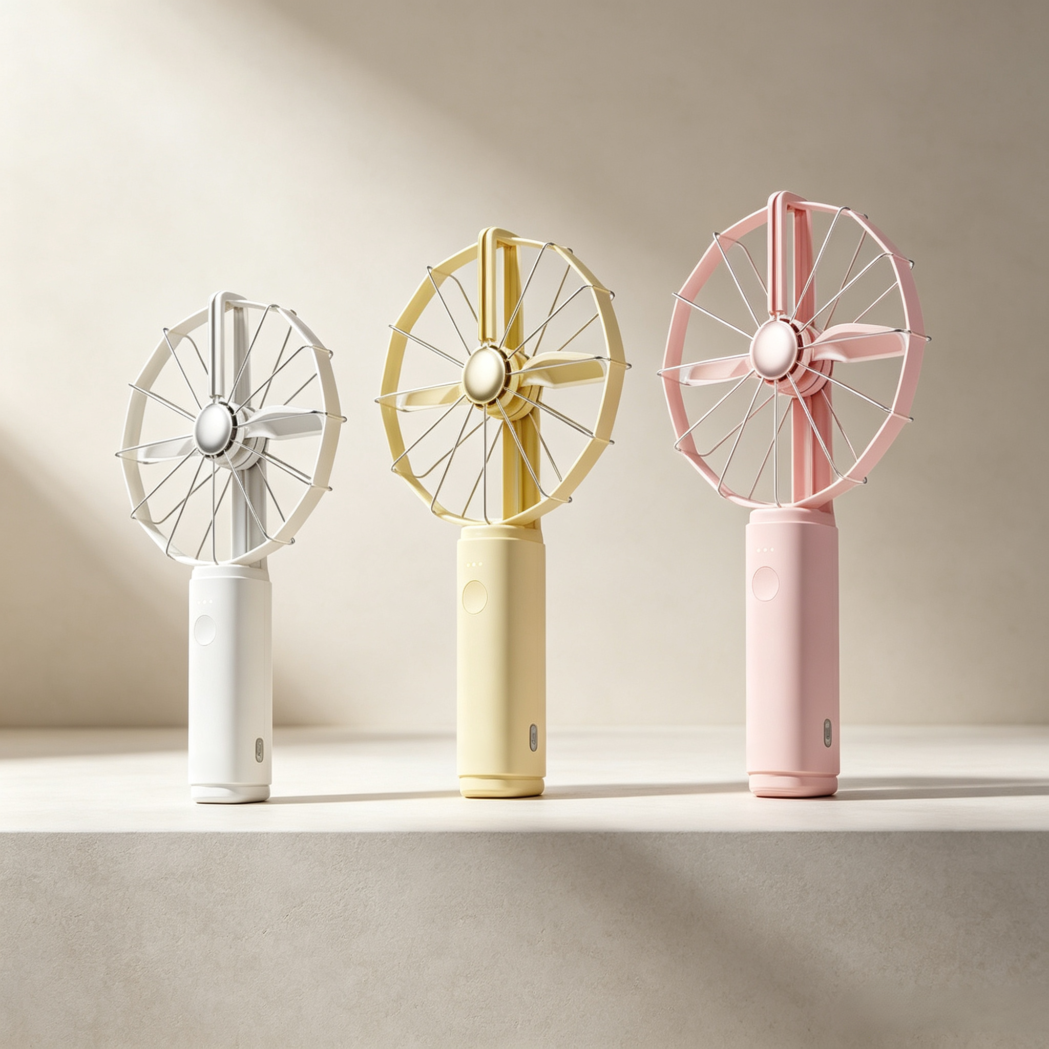 Foldable Mini Handheld Fan with Large Airflow Coverage, 5000mAh Battery & Portable Pocket Design