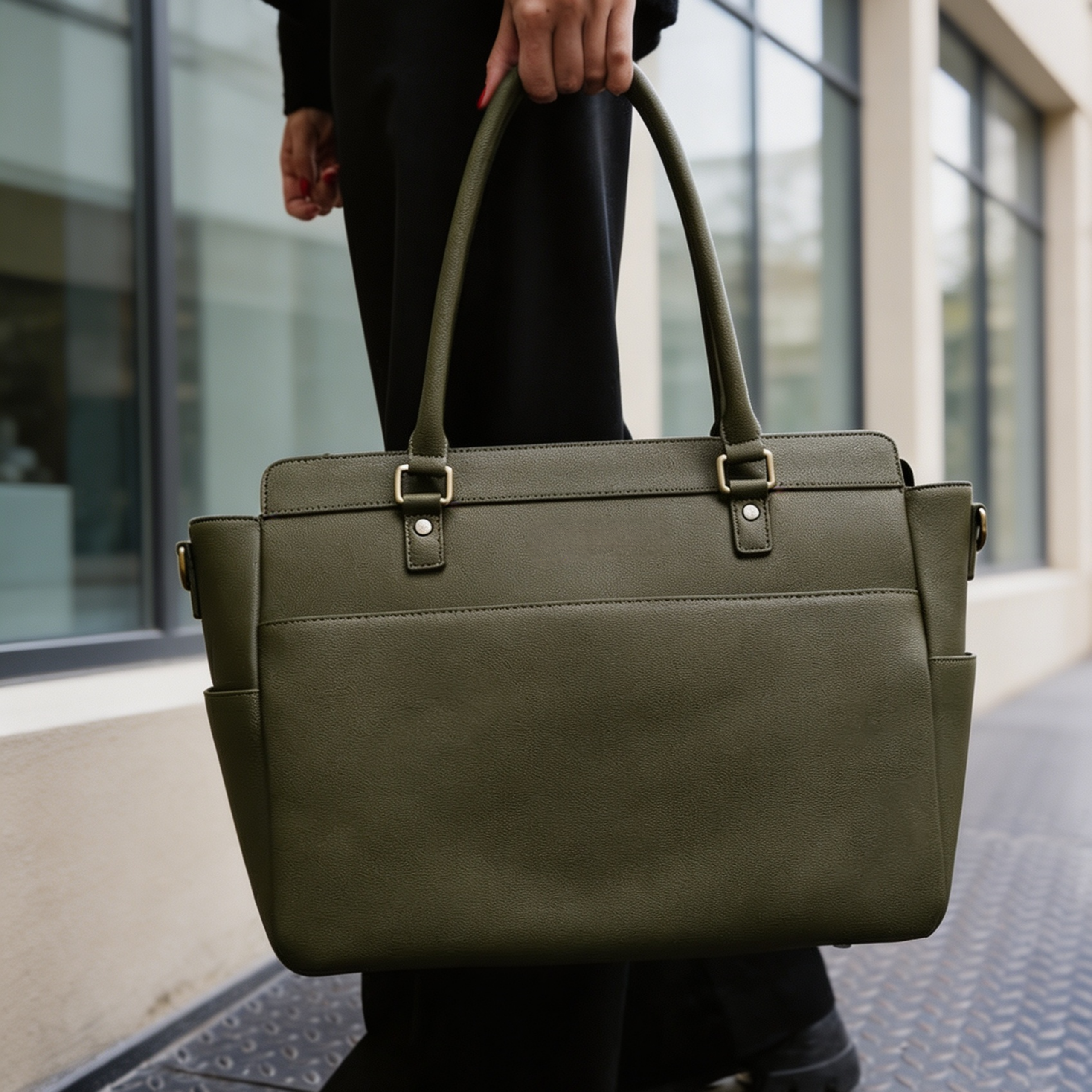 Camera Handbag with Protective Compartments, 16" Laptop Storage & Water-Repellent Design