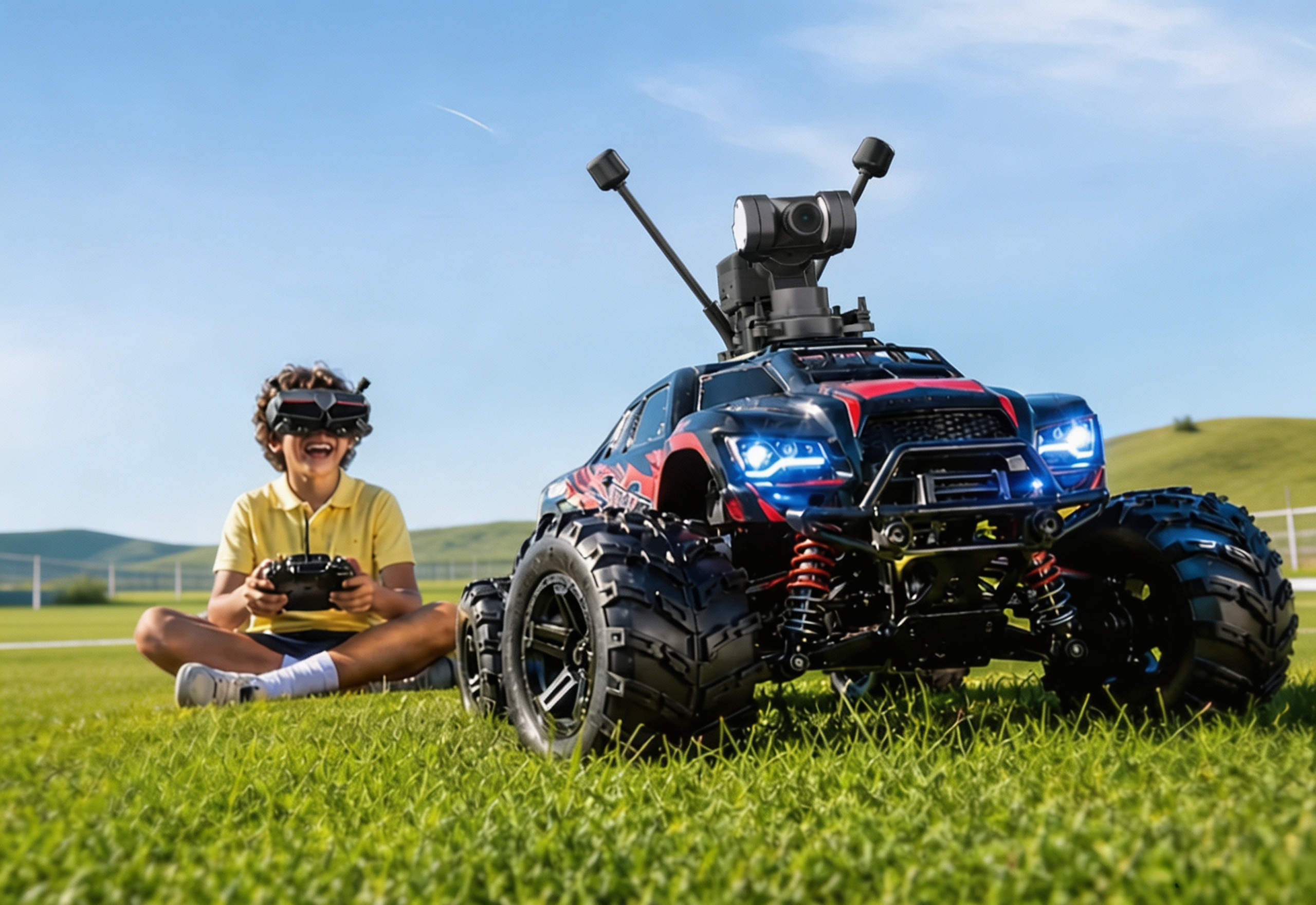 FPV Head Tracking System with 3-Axis Gimbal, Immersive Camera Control & Real-Time Flight Experience