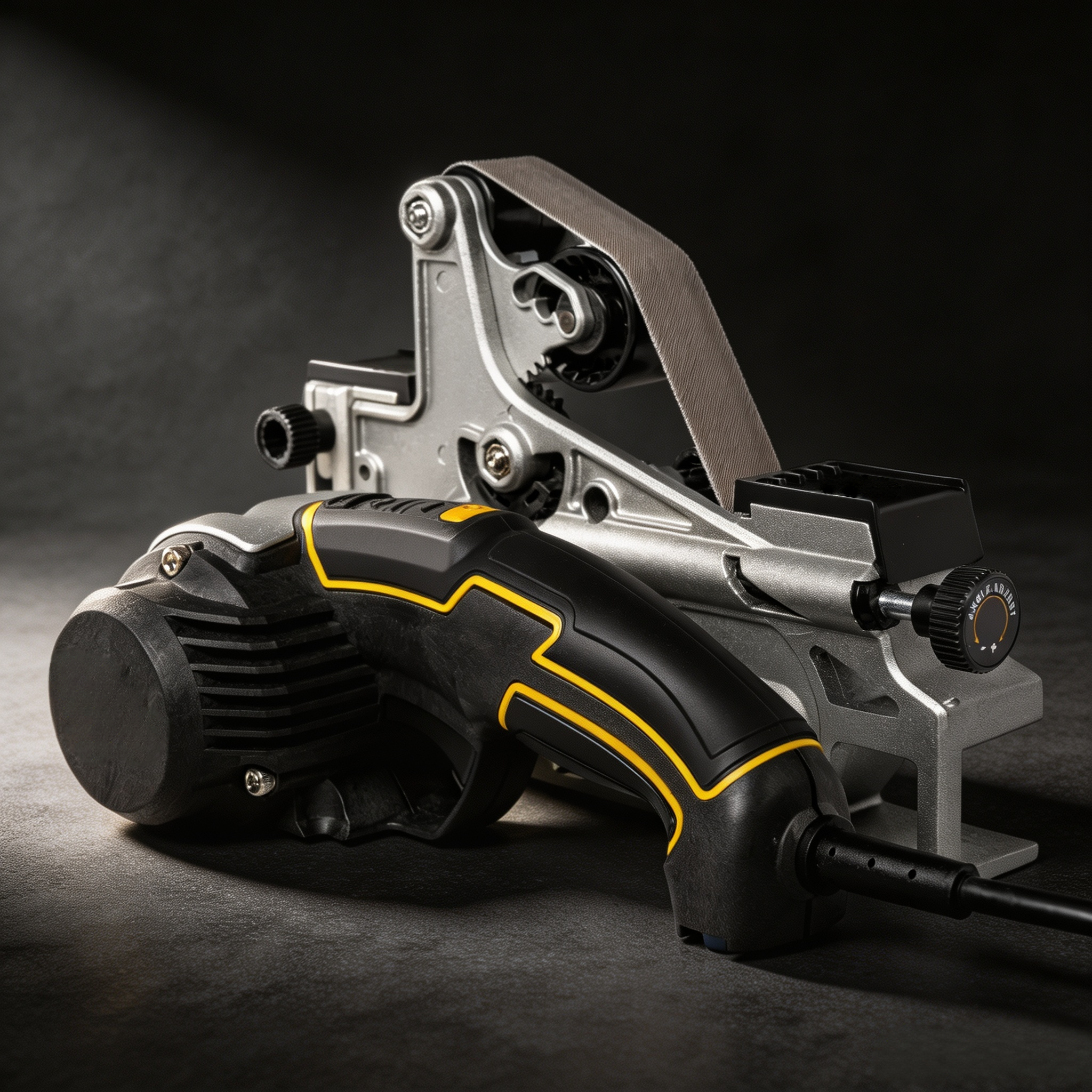 Professional Electric Knife & Tool Sharpening System with Adjustable Angles, 7-Speed Control & Flexible Belt Technology