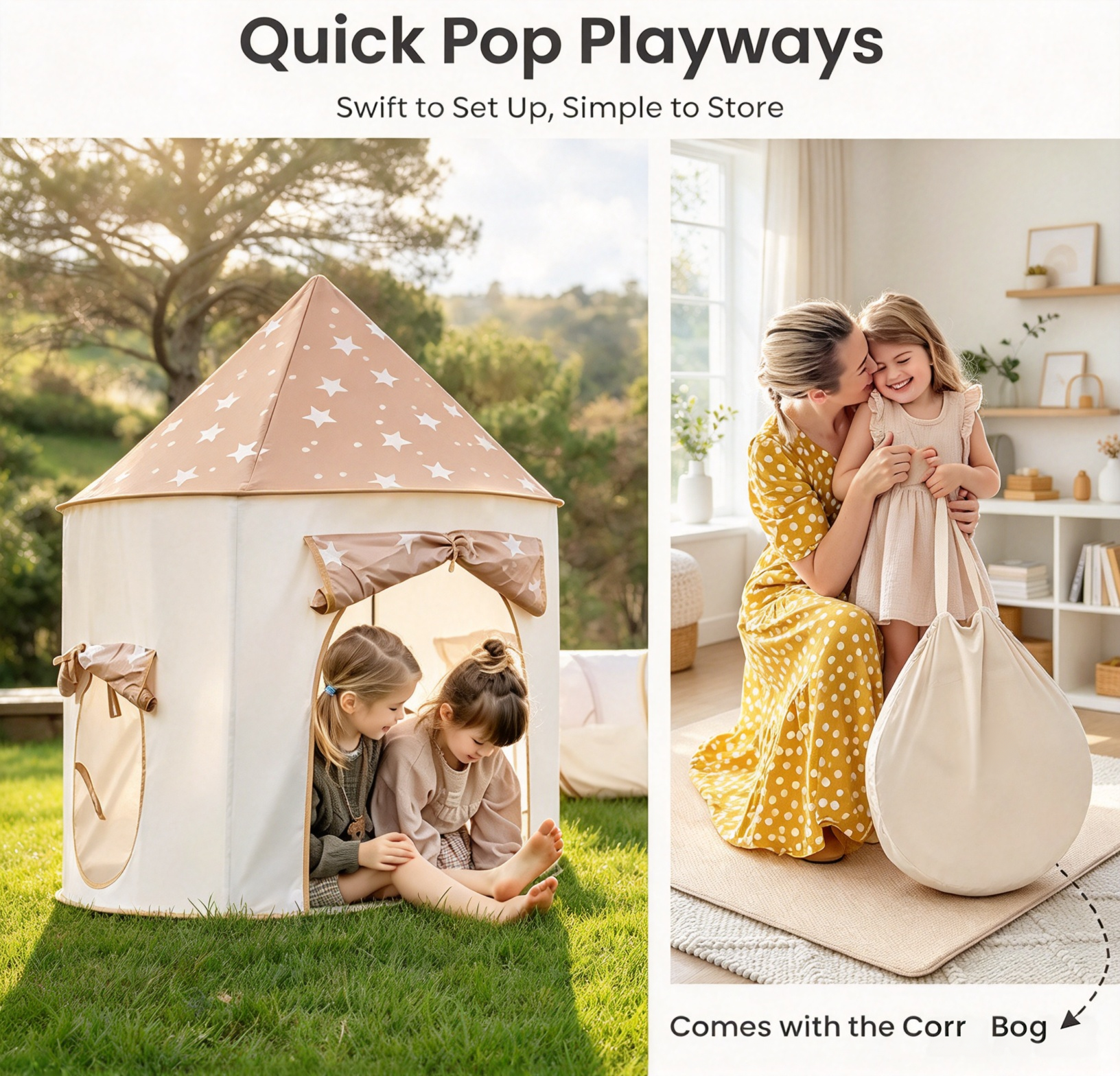 Kids Play Tent with Tunnel & Ball Pit, Indoor Adventure Playhouse for Toddlers