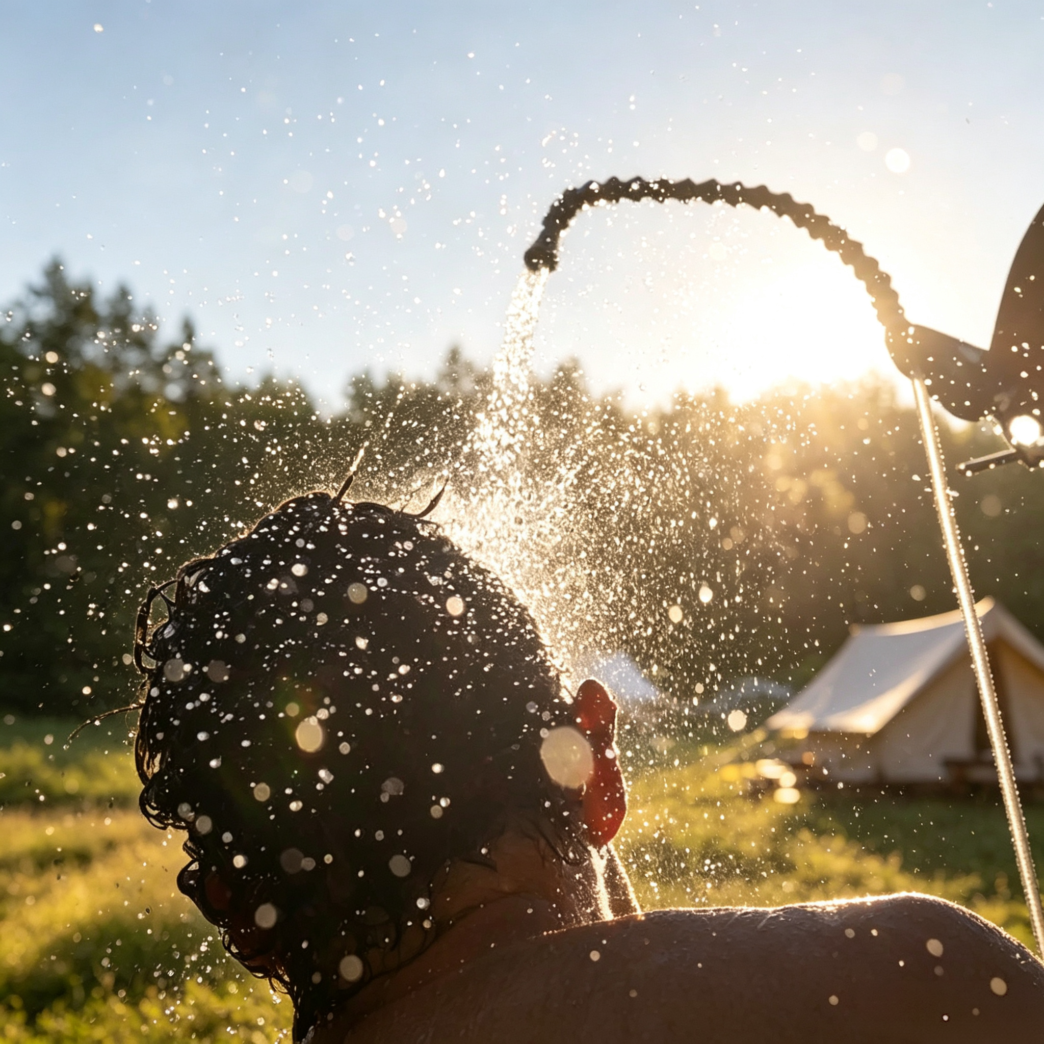 Portable Solar Water Purifier & Handwashing Station with Collapsible Sink, Outdoor Shower & Off-Grid Water System for Camping, RV and Adventure Travel