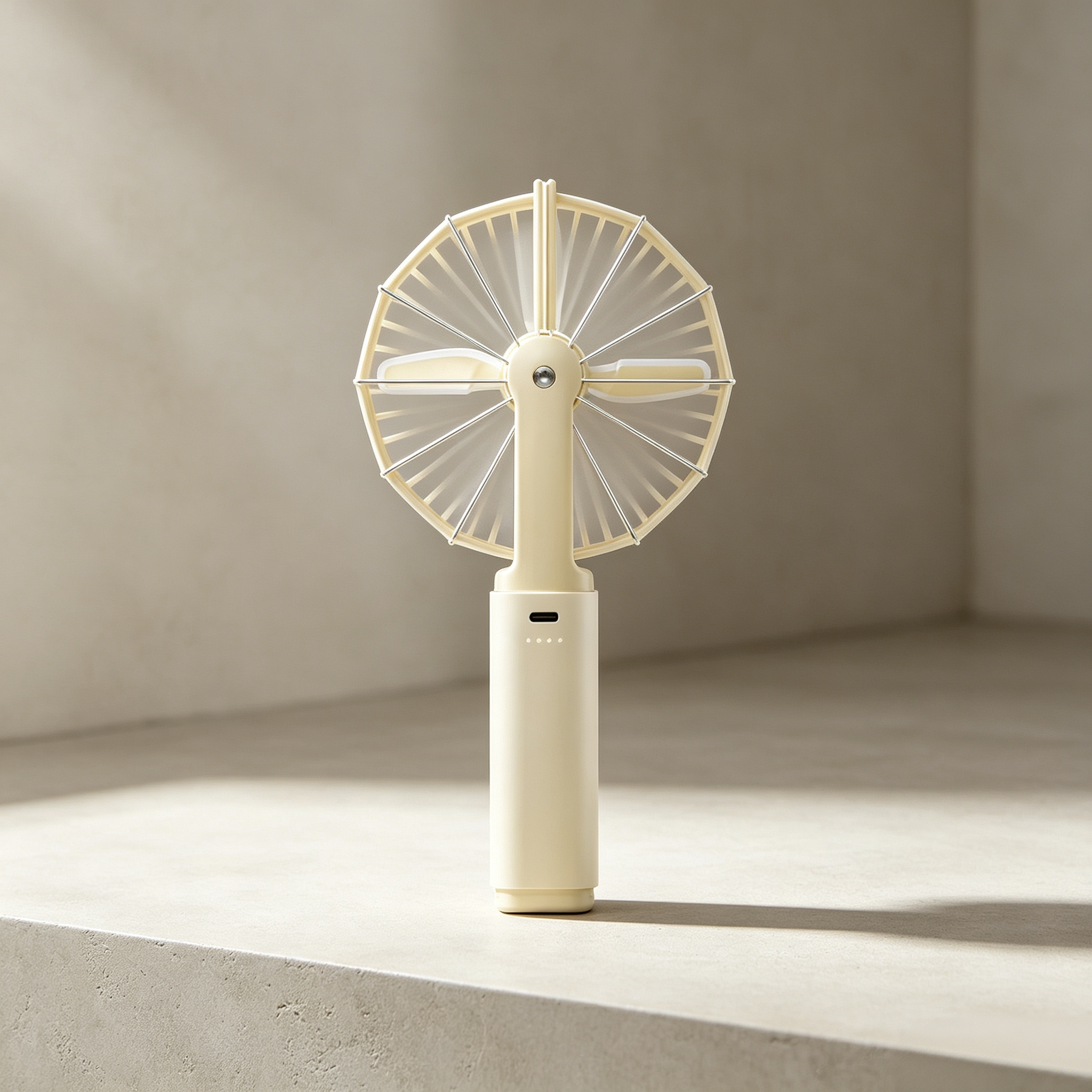 Foldable Mini Handheld Fan with Large Airflow Coverage, 5000mAh Battery & Portable Pocket Design