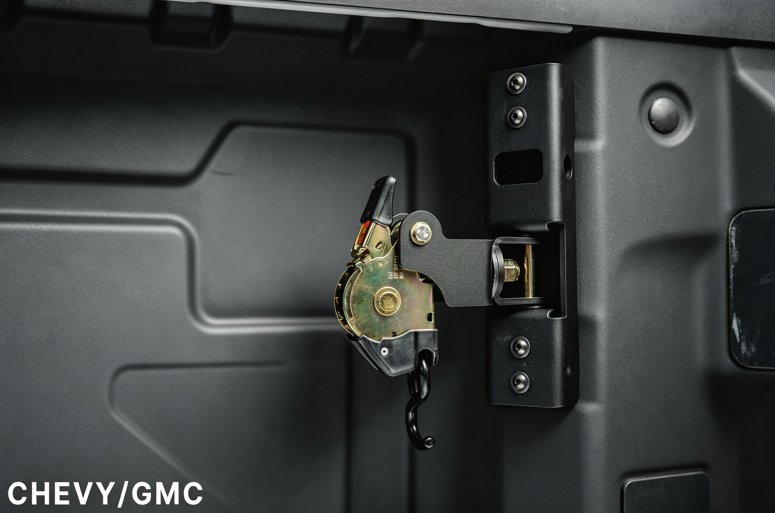 Retractable Truck Bed Ratchet Straps with Dual-Pivot Mounting & Tangle-Free Cargo Control