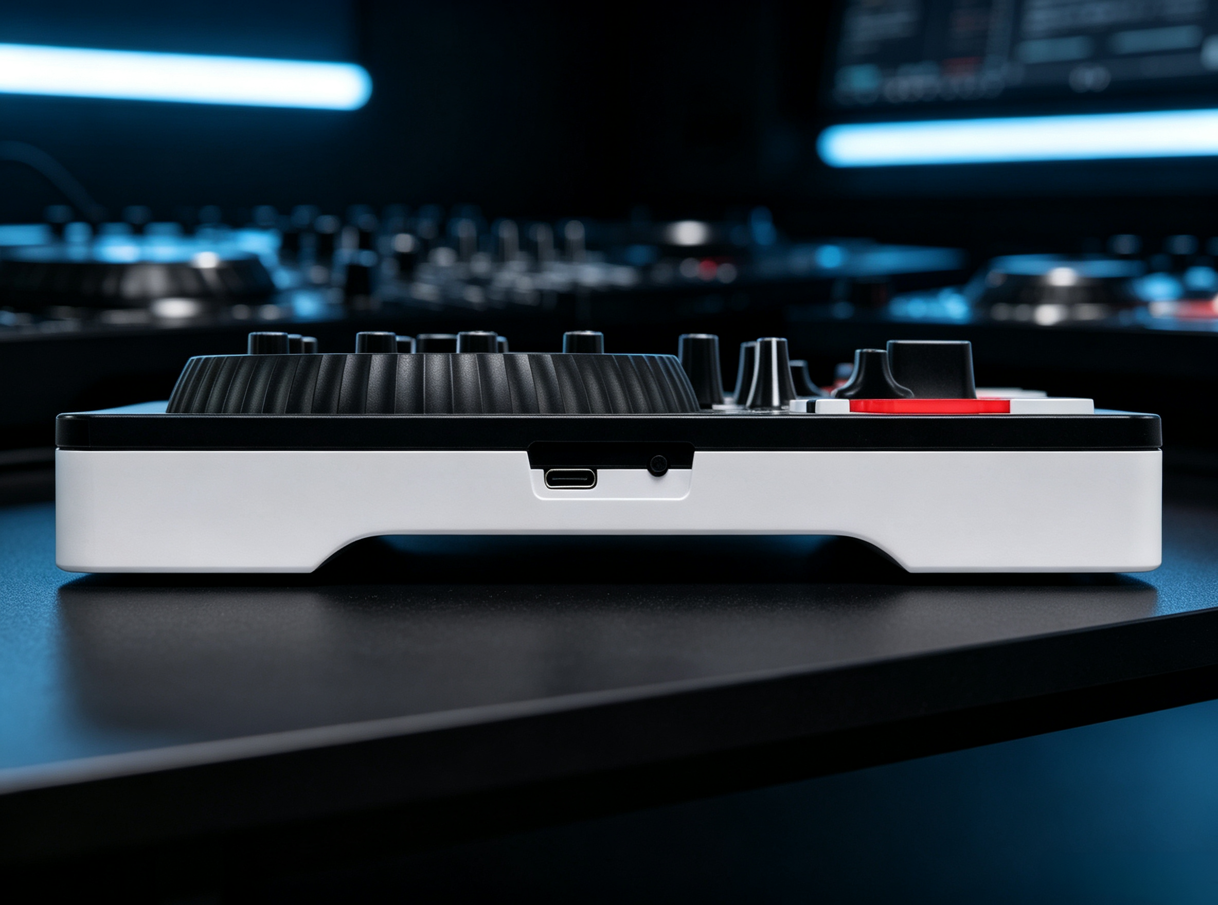 Portable Bluetooth DJ Controller with Built-In Light Show, 2-Deck Mixer & Creative Performance Effects