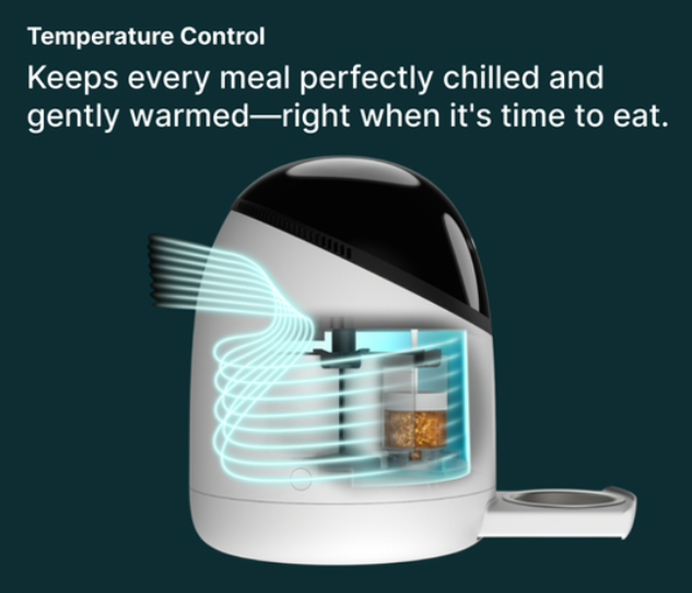 Smart Automatic Cat Feeder, WiFi App-Controlled Wet & Dry Pet Food Dispenser with Cooling & Heating System, Scheduled Feeding & Portion Control Device