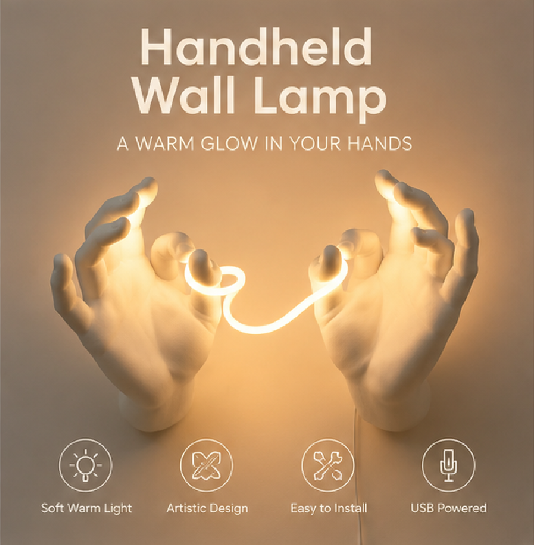 ✋ Light Hands Wall Lamp